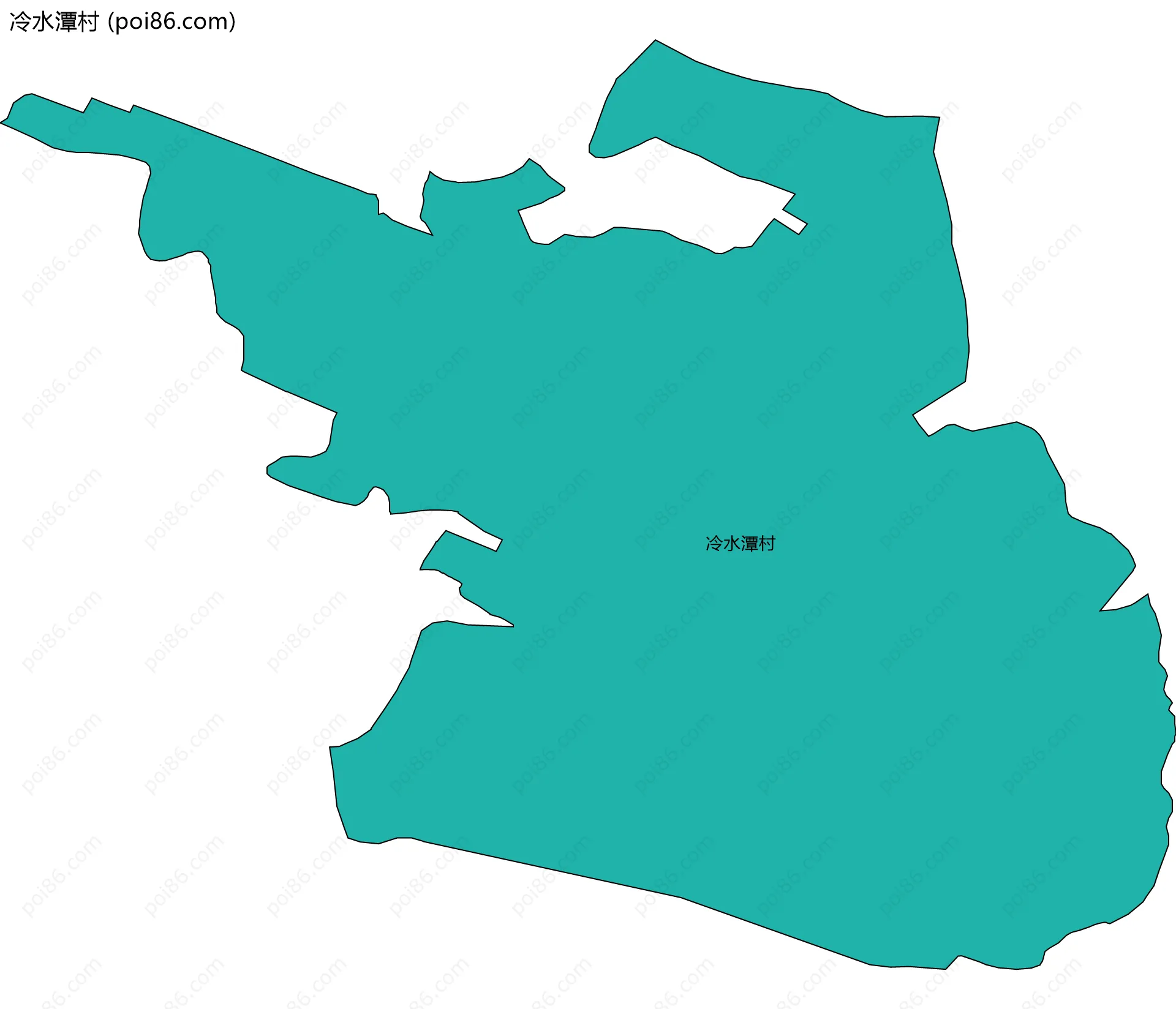 冷水潭村边界地图