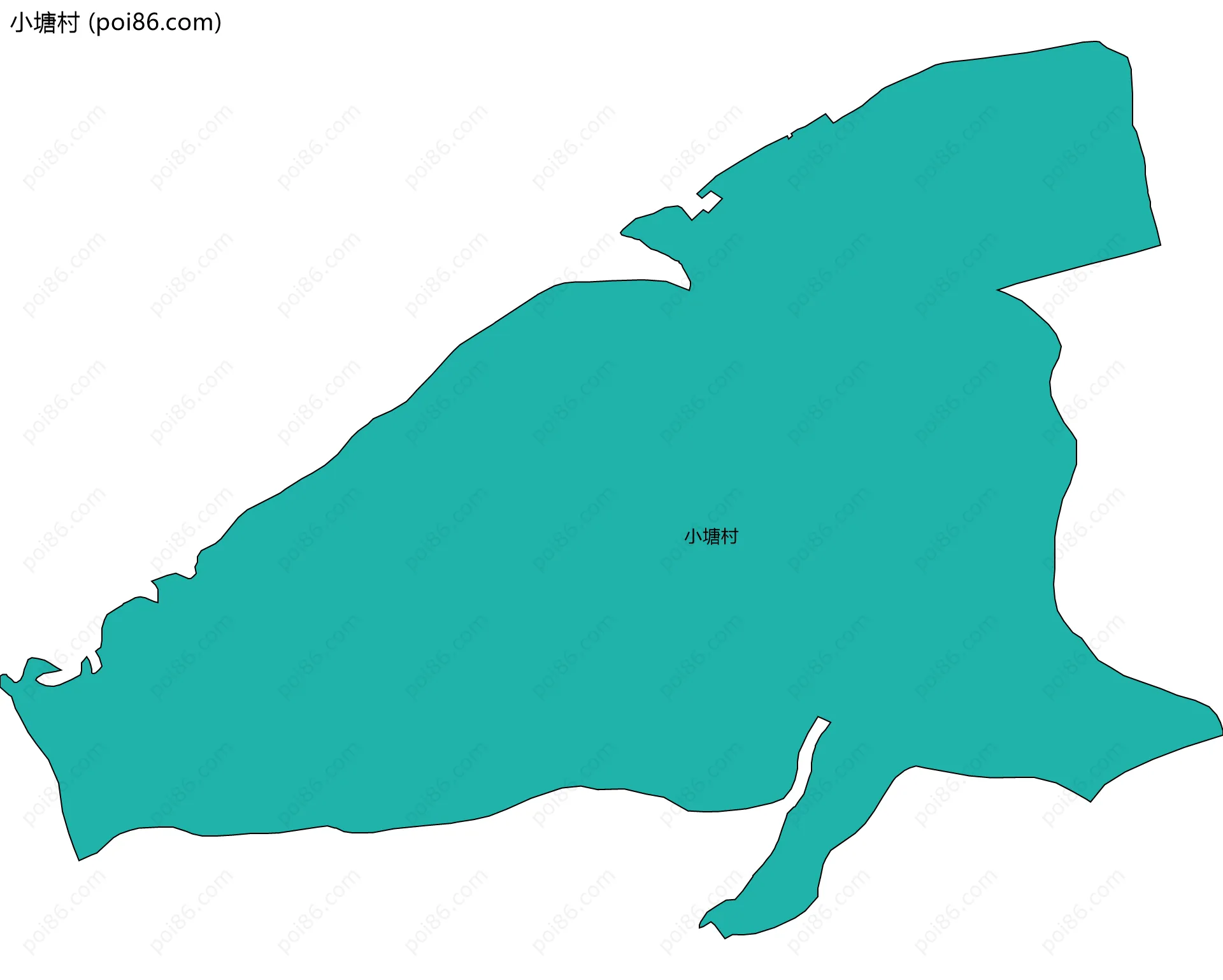 小塘村边界地图