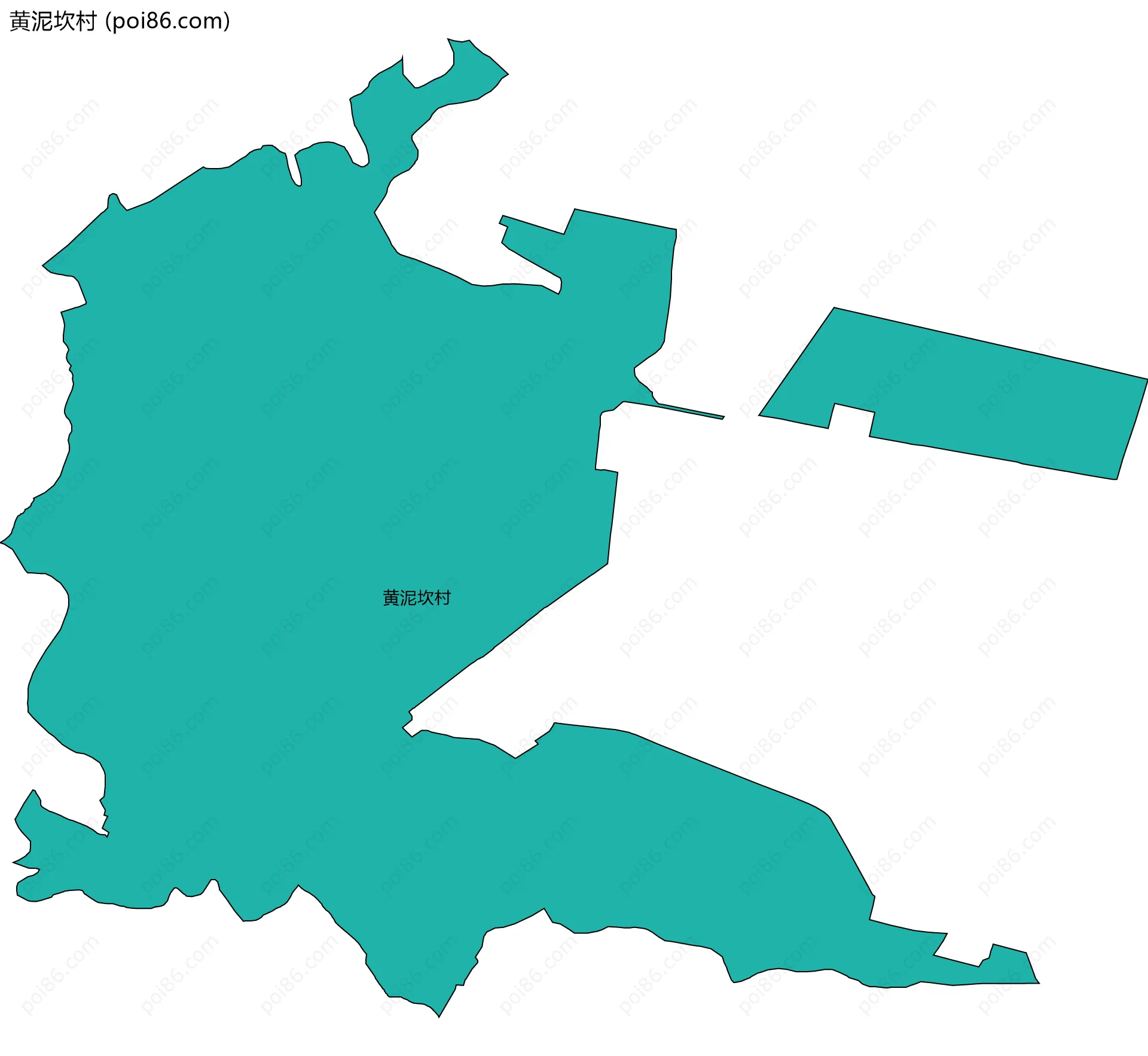 黄泥坎村边界地图