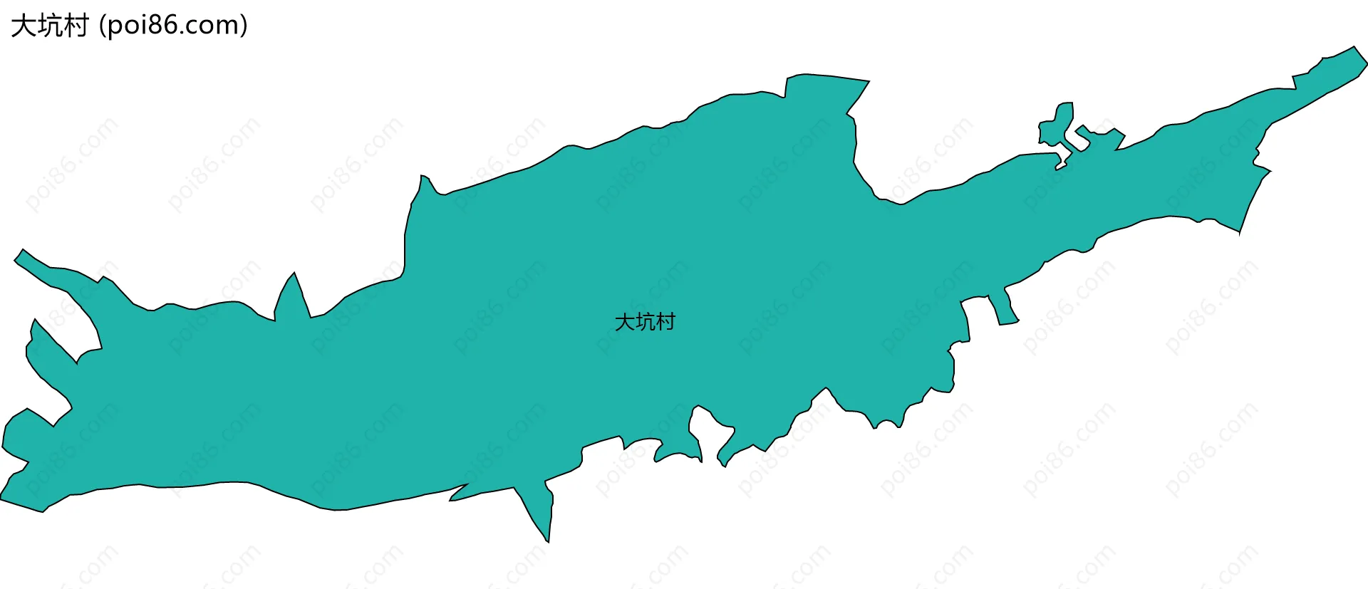 大坑村边界地图