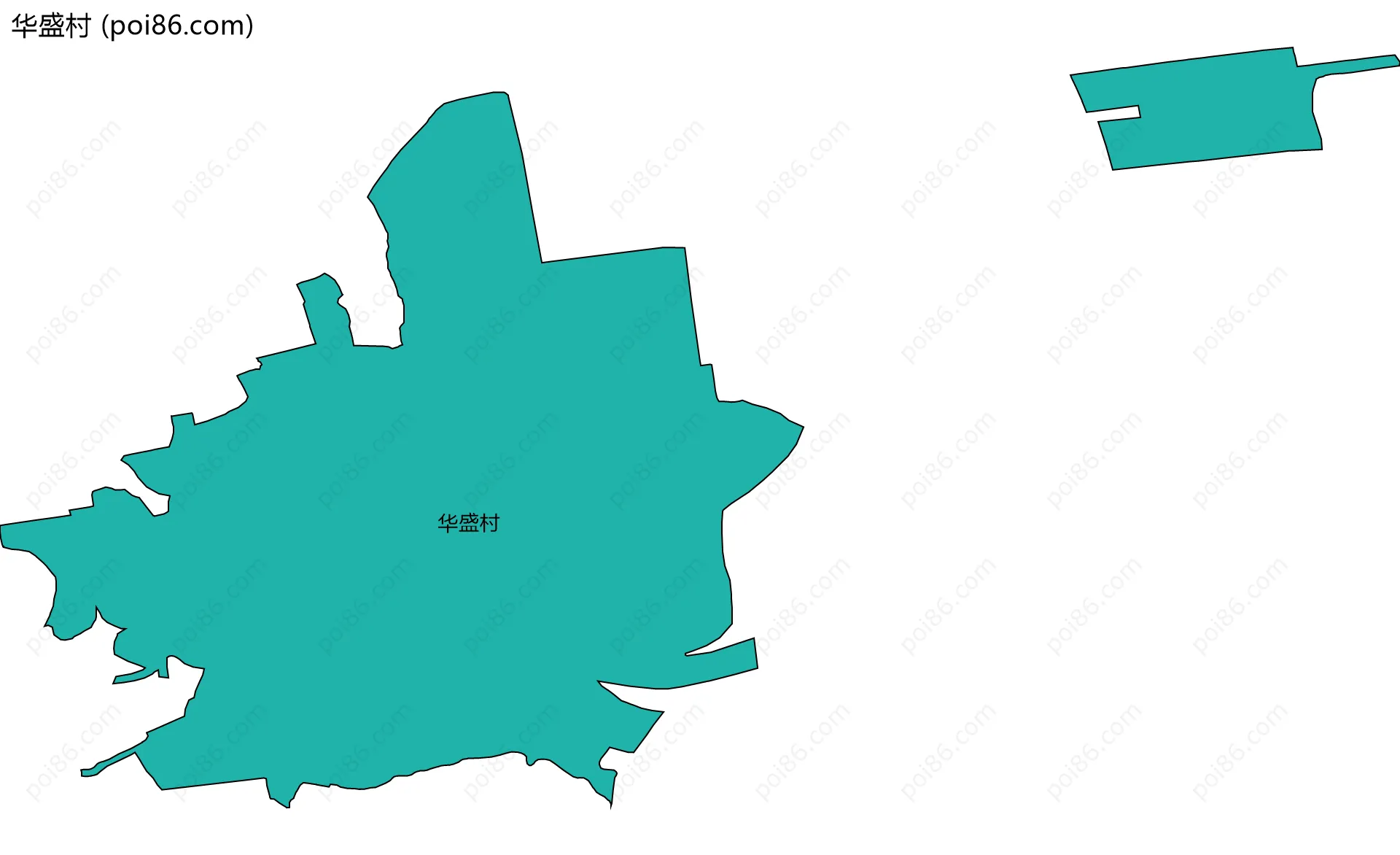 华盛村边界地图