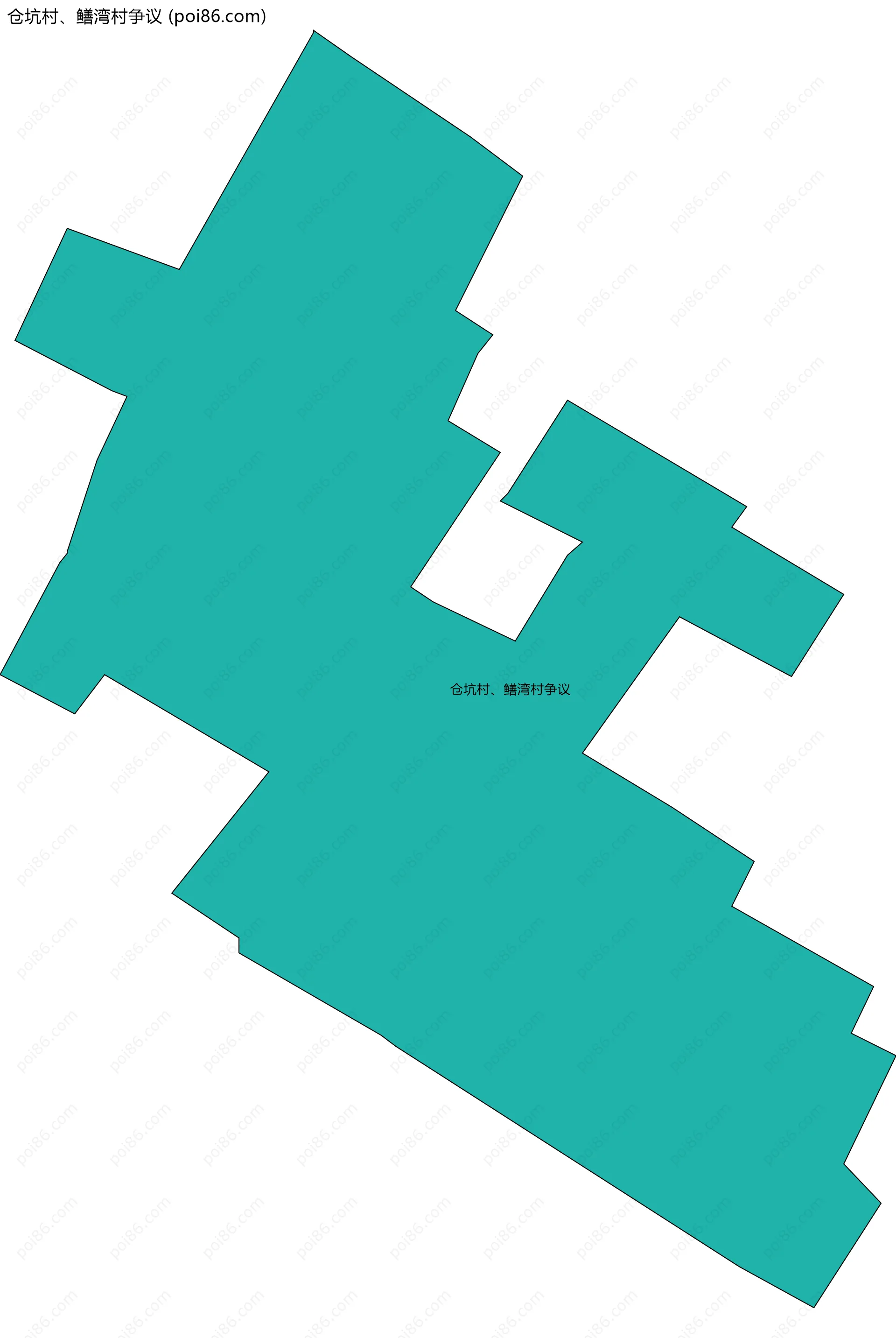 仓坑村、鳝湾村争议边界地图