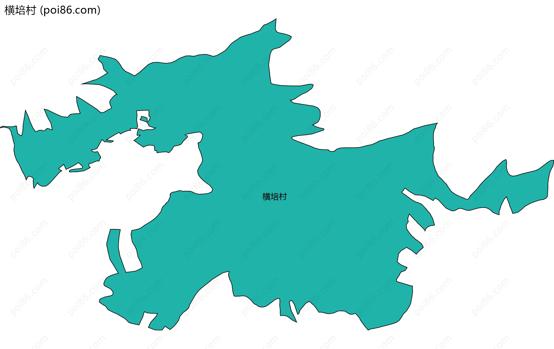 横培村边界地图