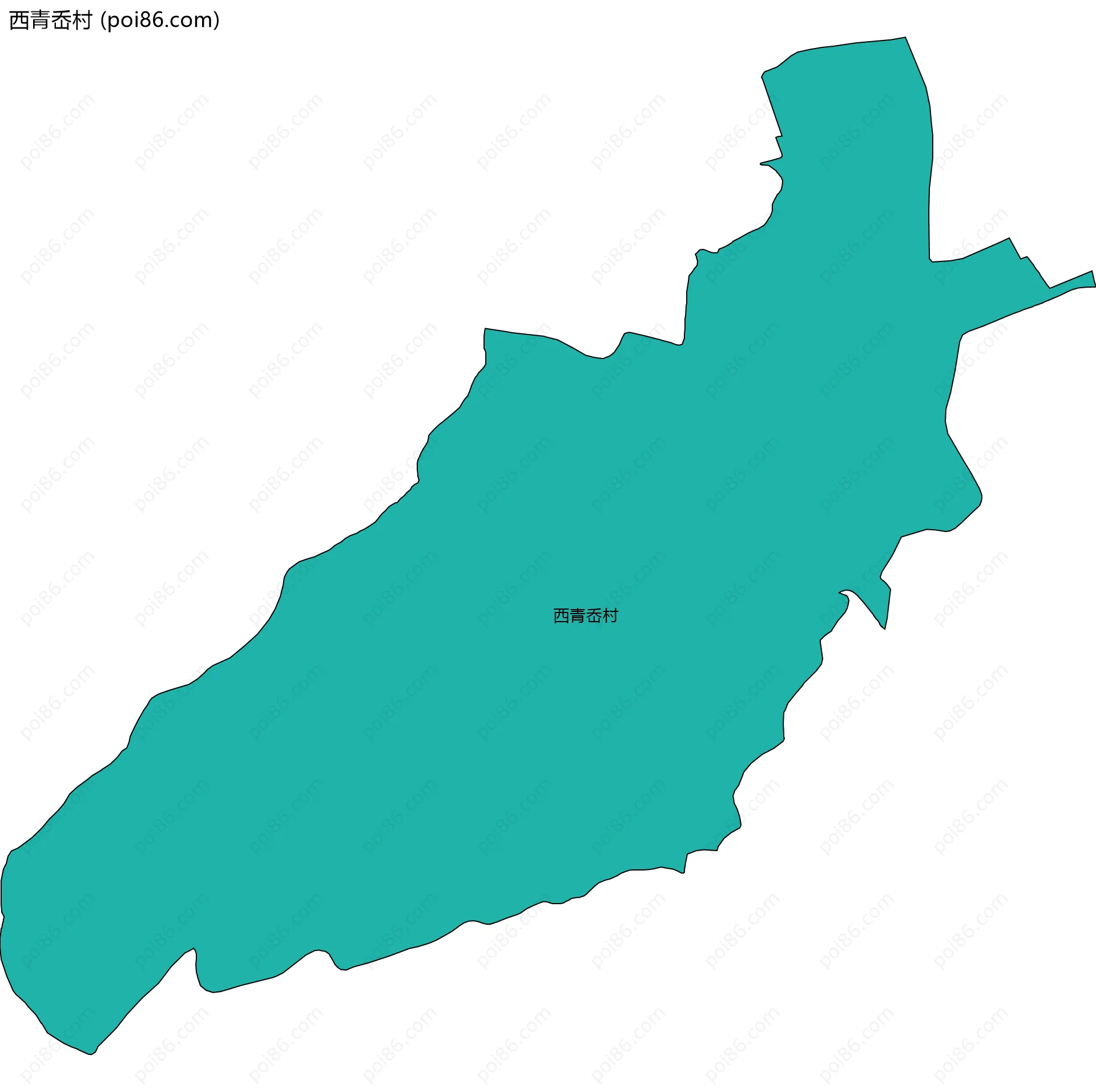 西青岙村边界地图