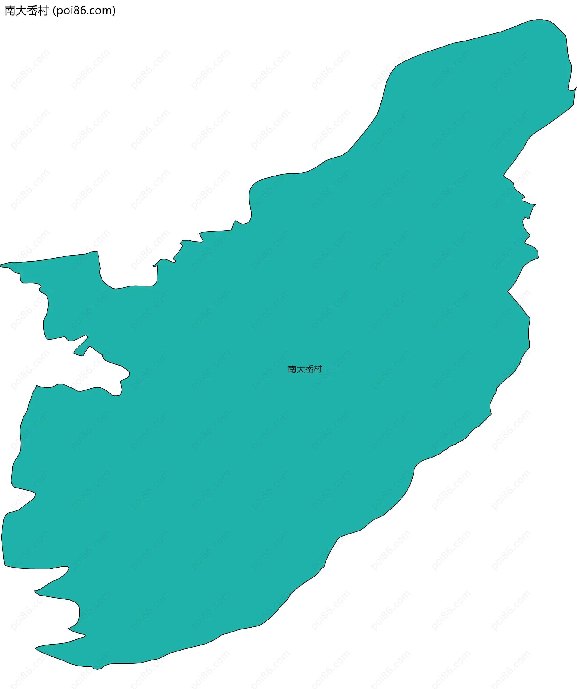 南大岙村边界地图