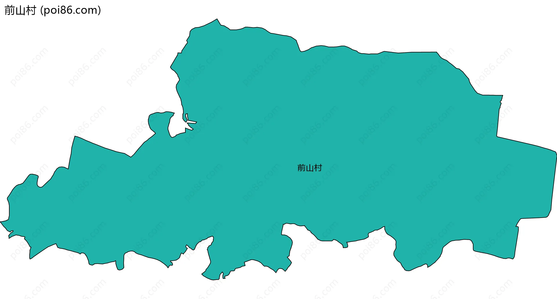 前山村边界地图