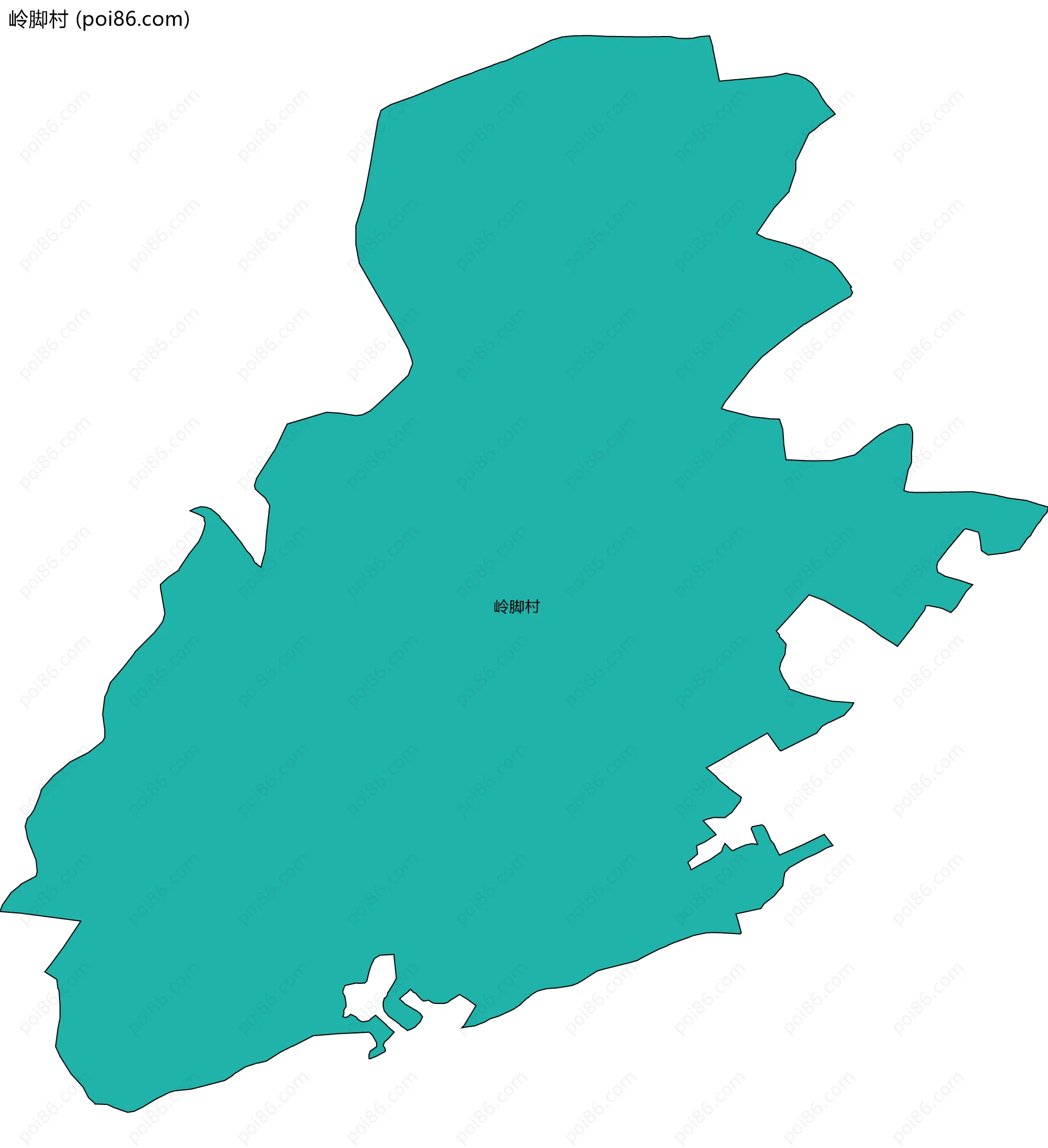 岭脚村边界地图