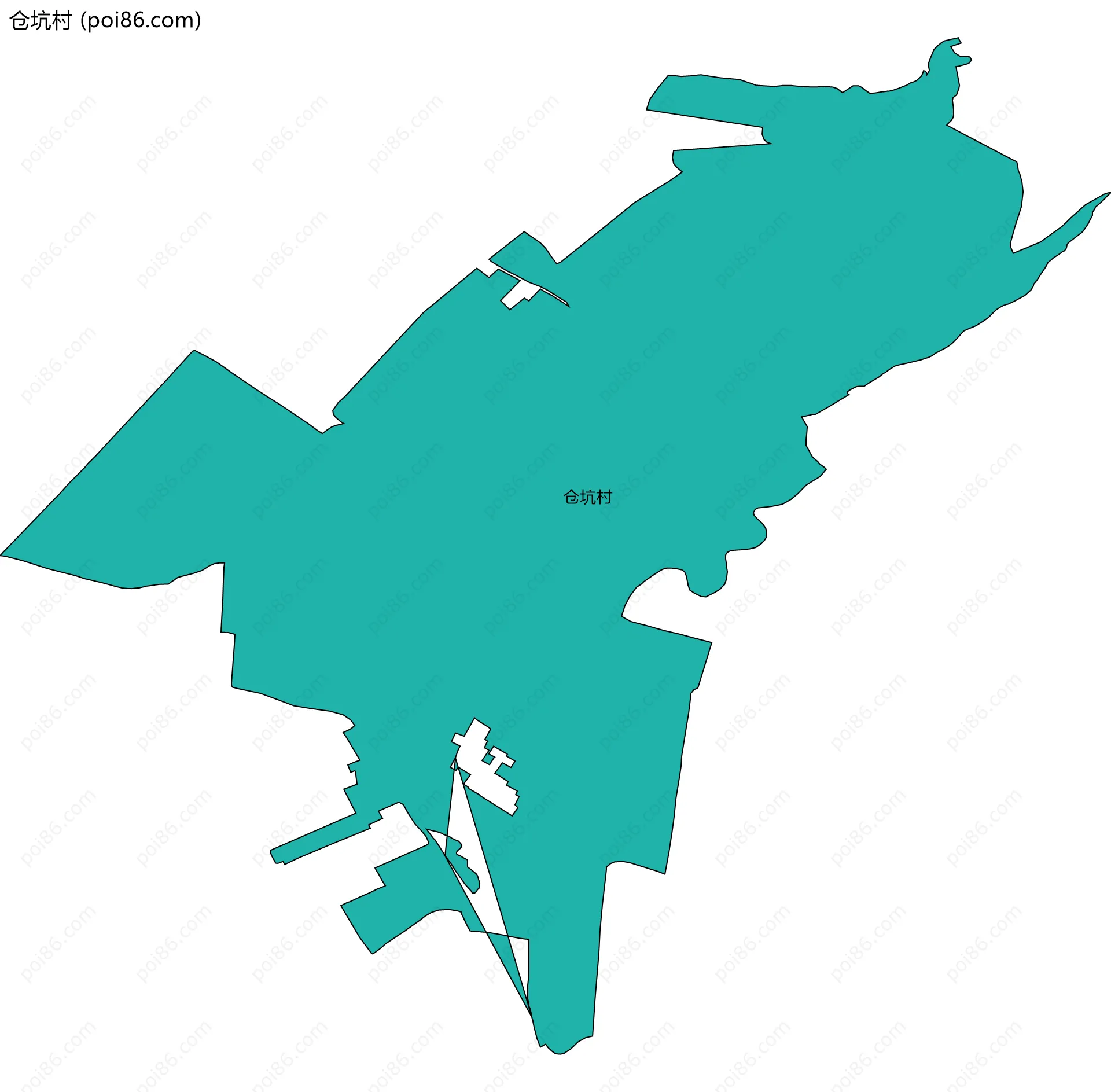 仓坑村边界地图