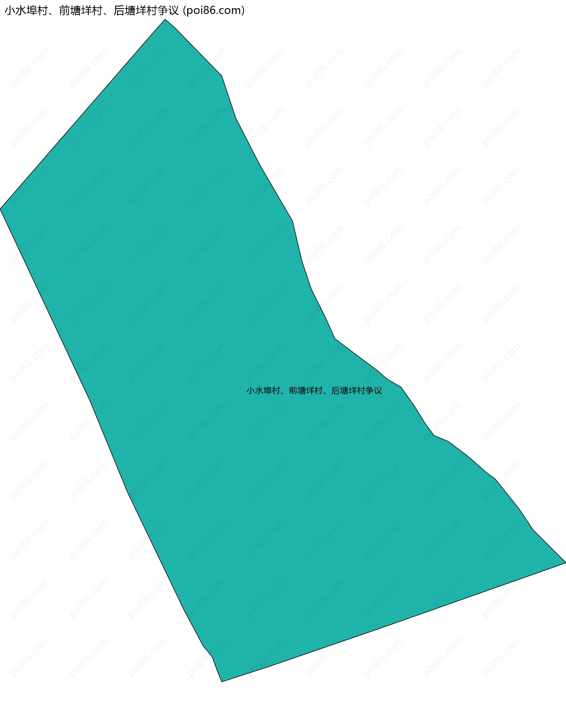 小水埠村、前塘垟村、后塘垟村争议边界地图