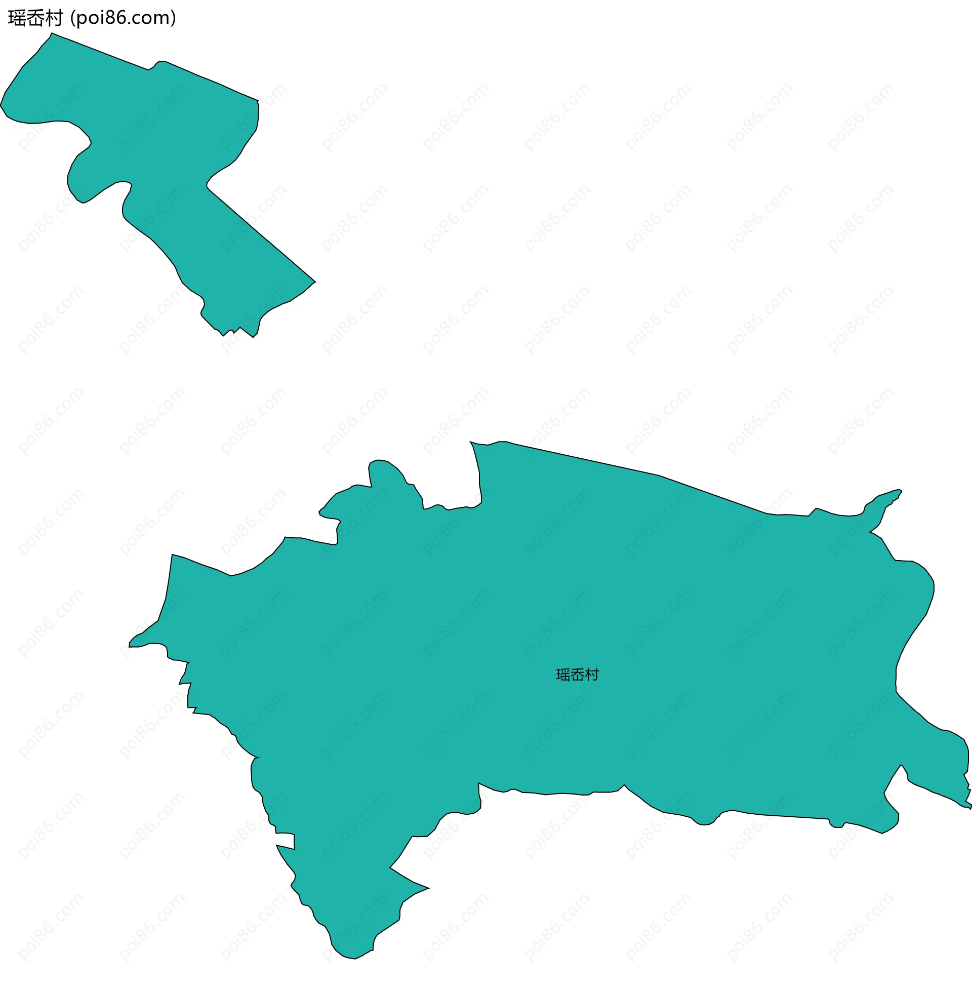 瑶岙村边界地图