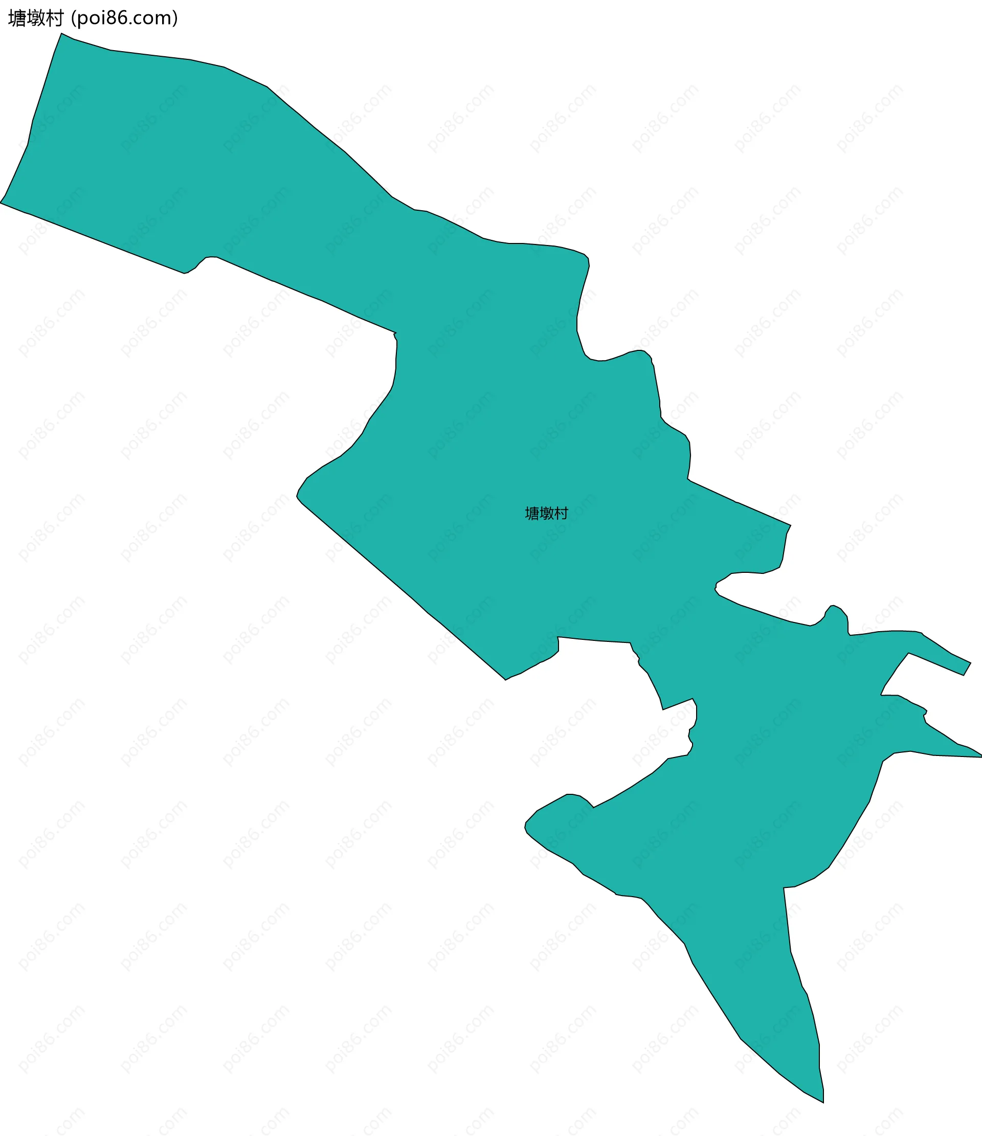 塘墩村边界地图