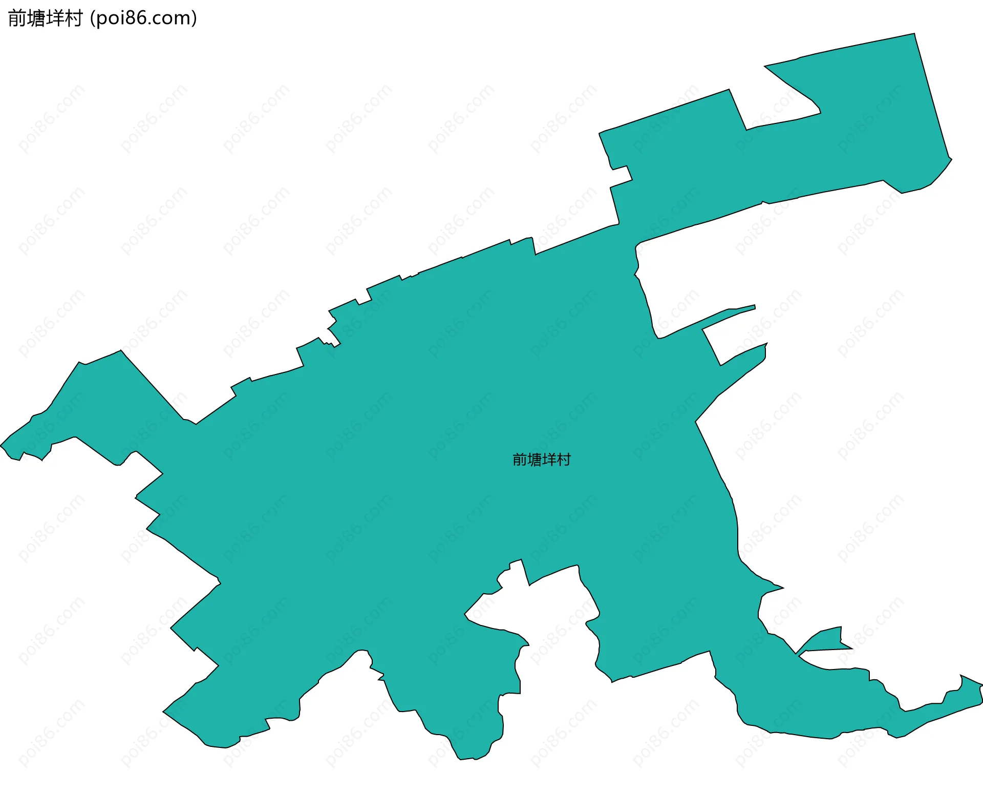 前塘垟村边界地图