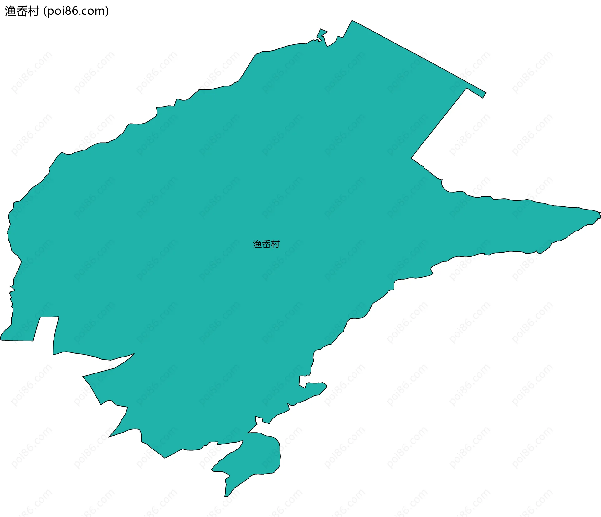 渔岙村边界地图