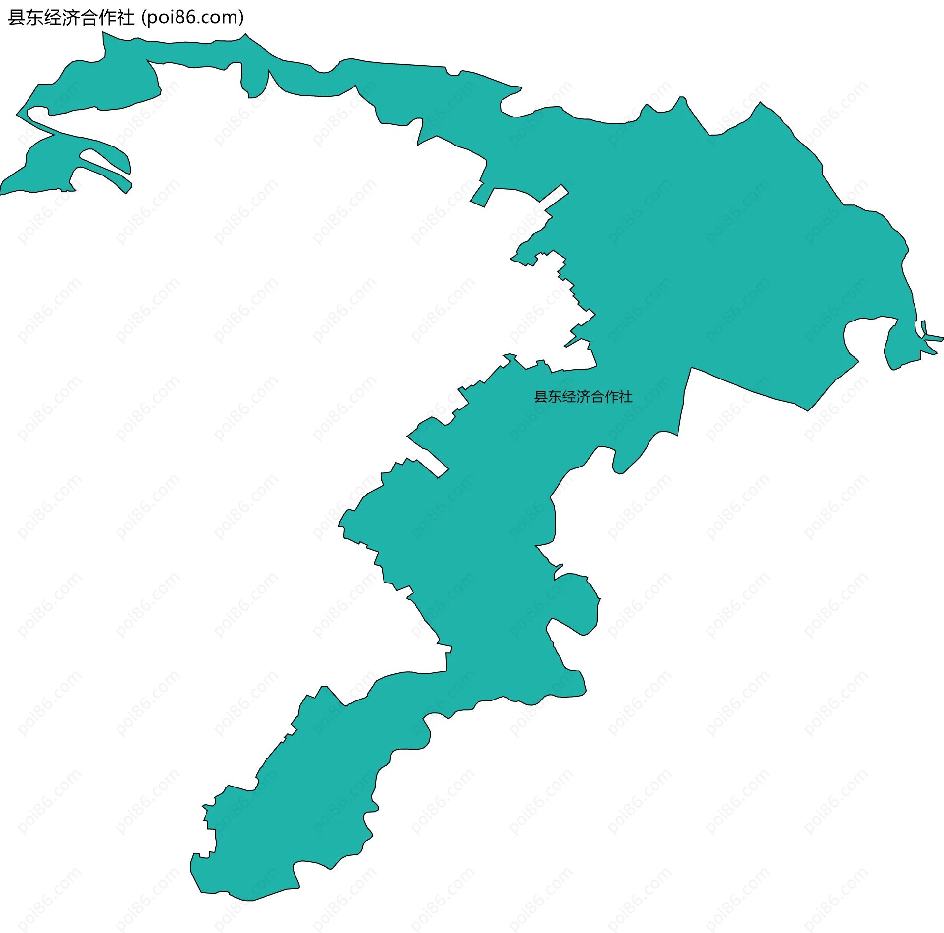 县东经济合作社边界地图