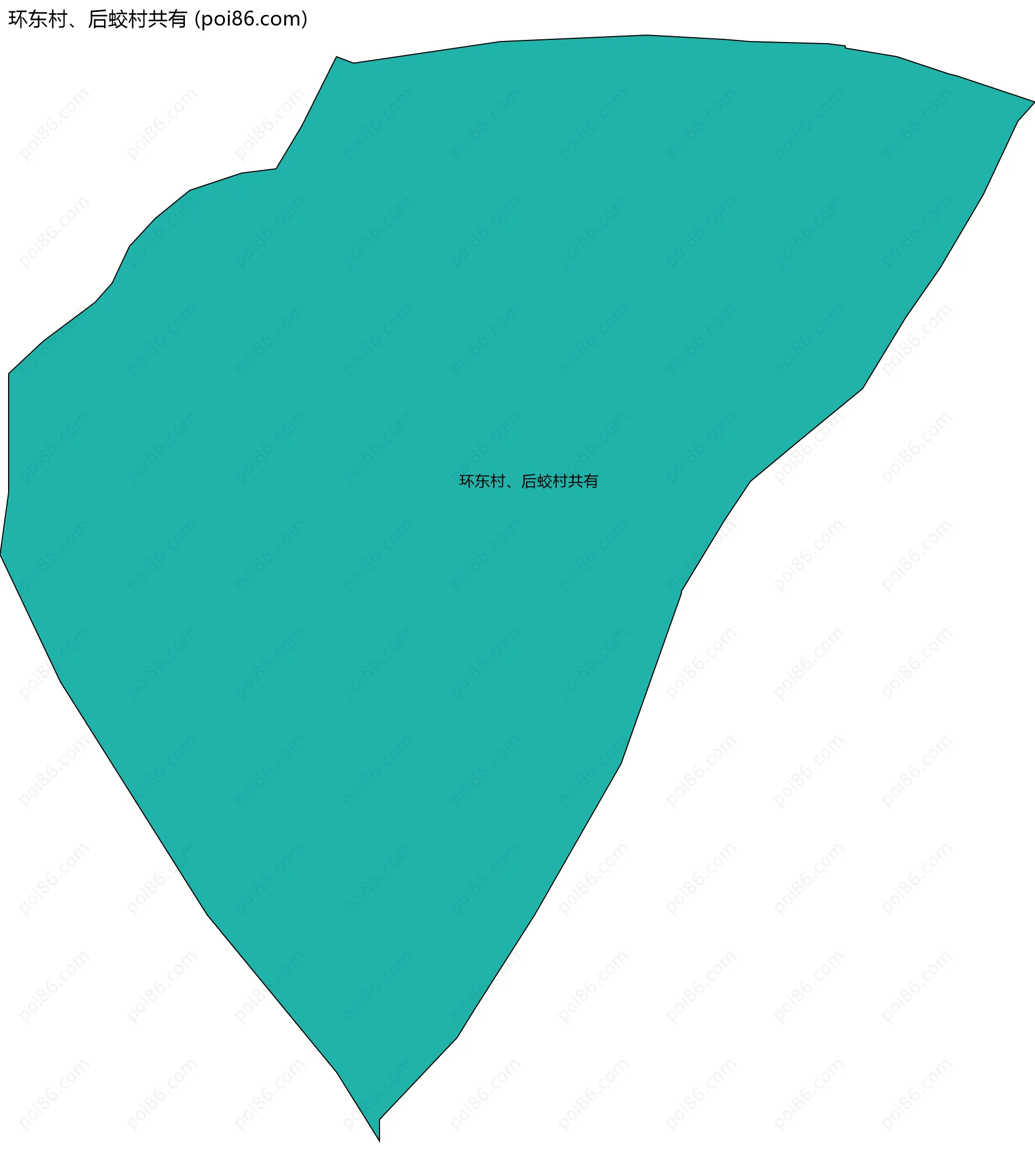 环东村、后蛟村共有边界地图