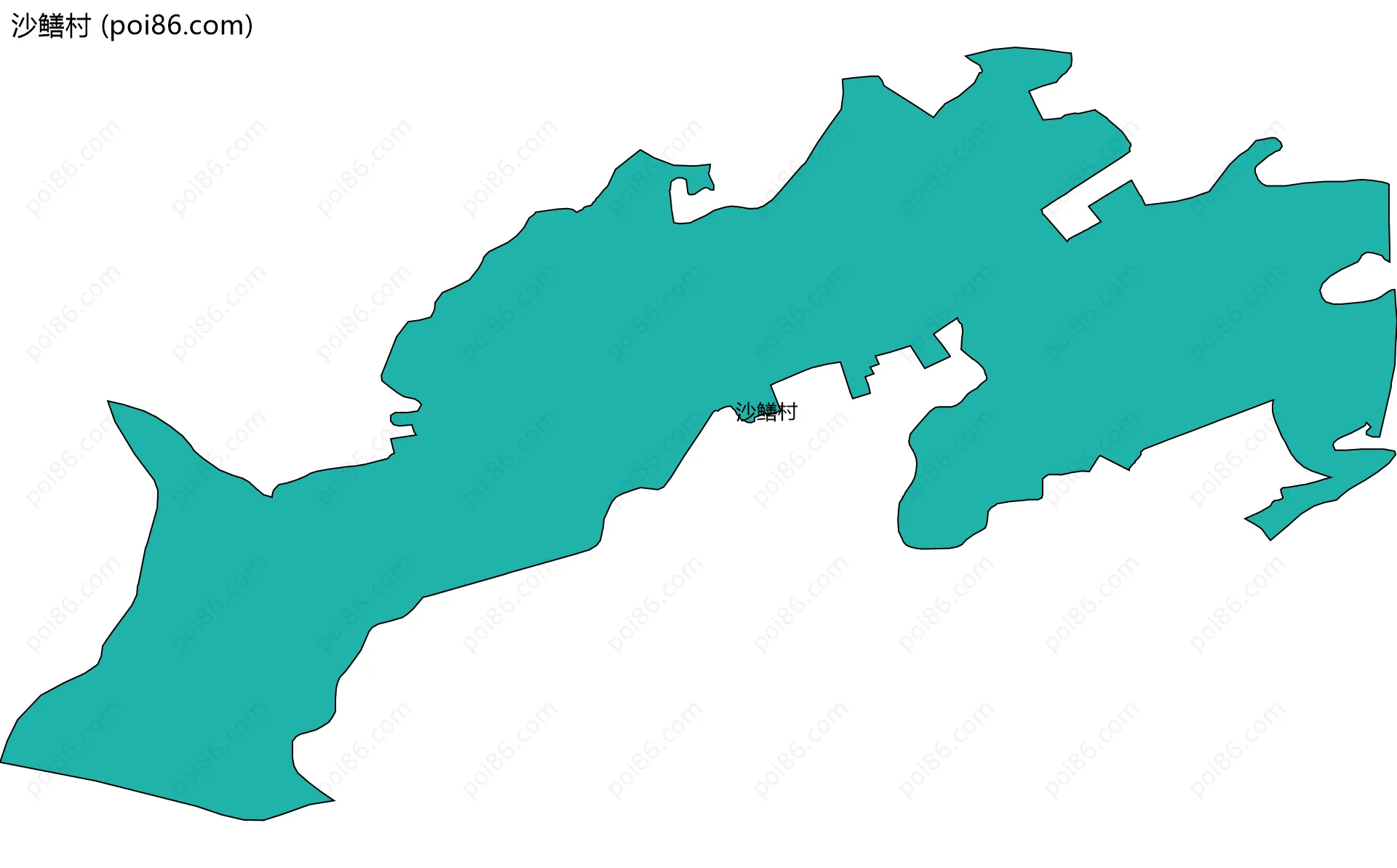 沙鳝村边界地图