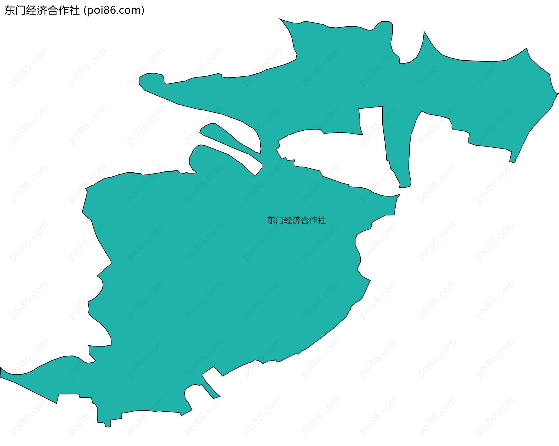 东门经济合作社边界地图