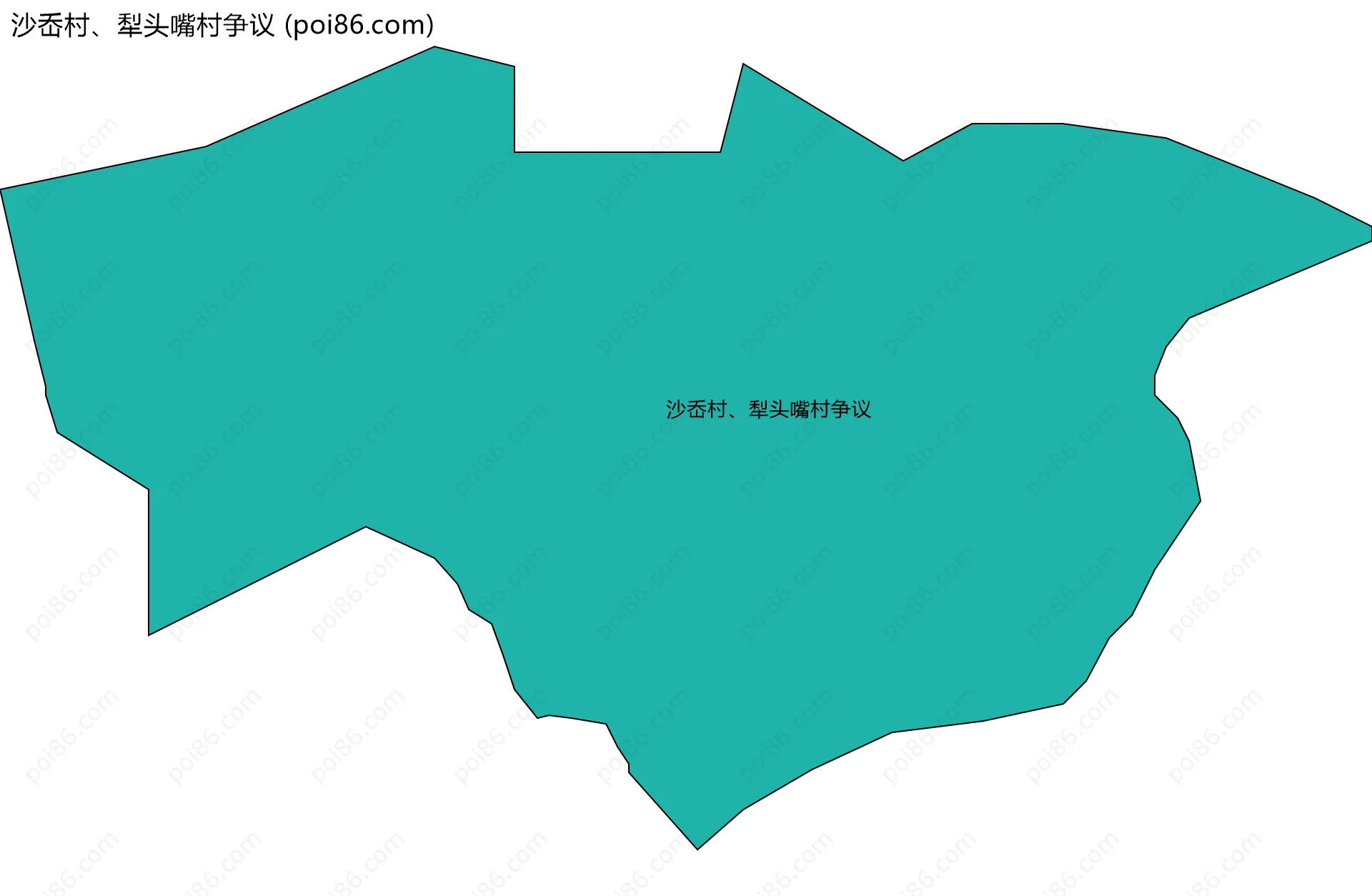 沙岙村、犁头嘴村争议边界地图