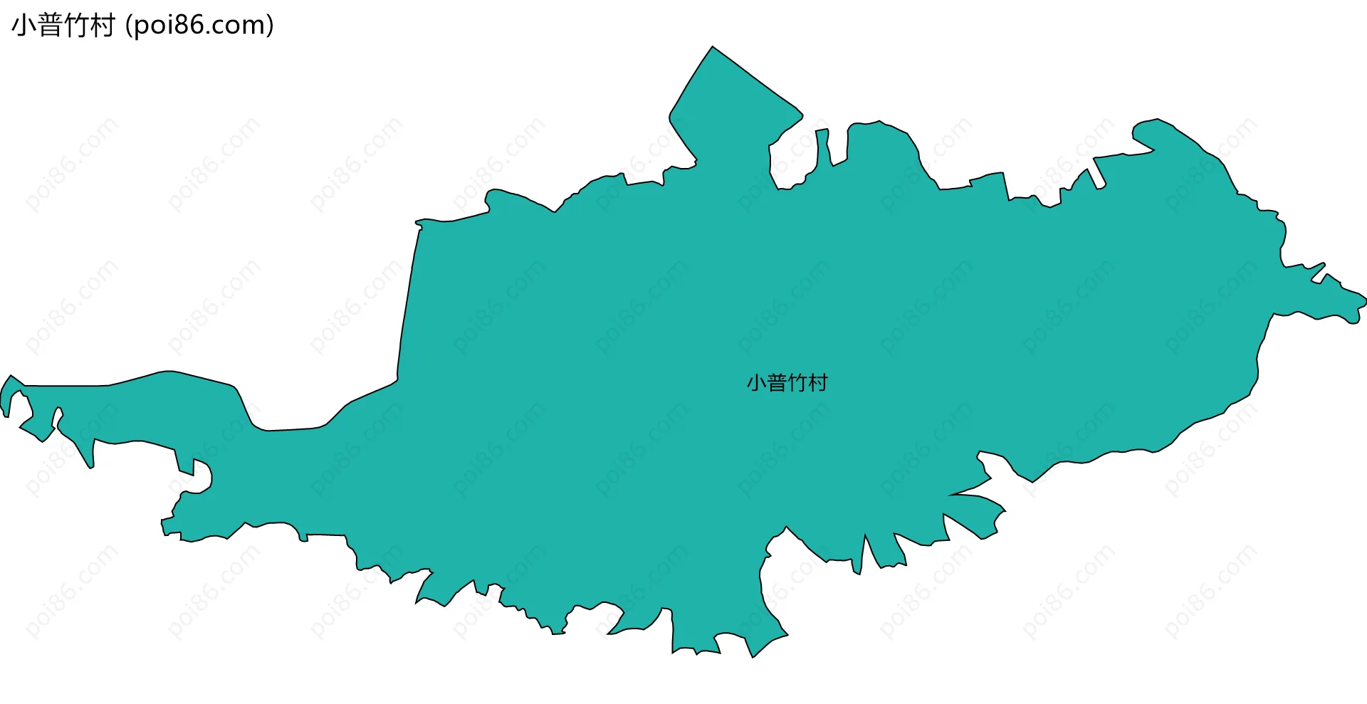 小普竹村边界地图