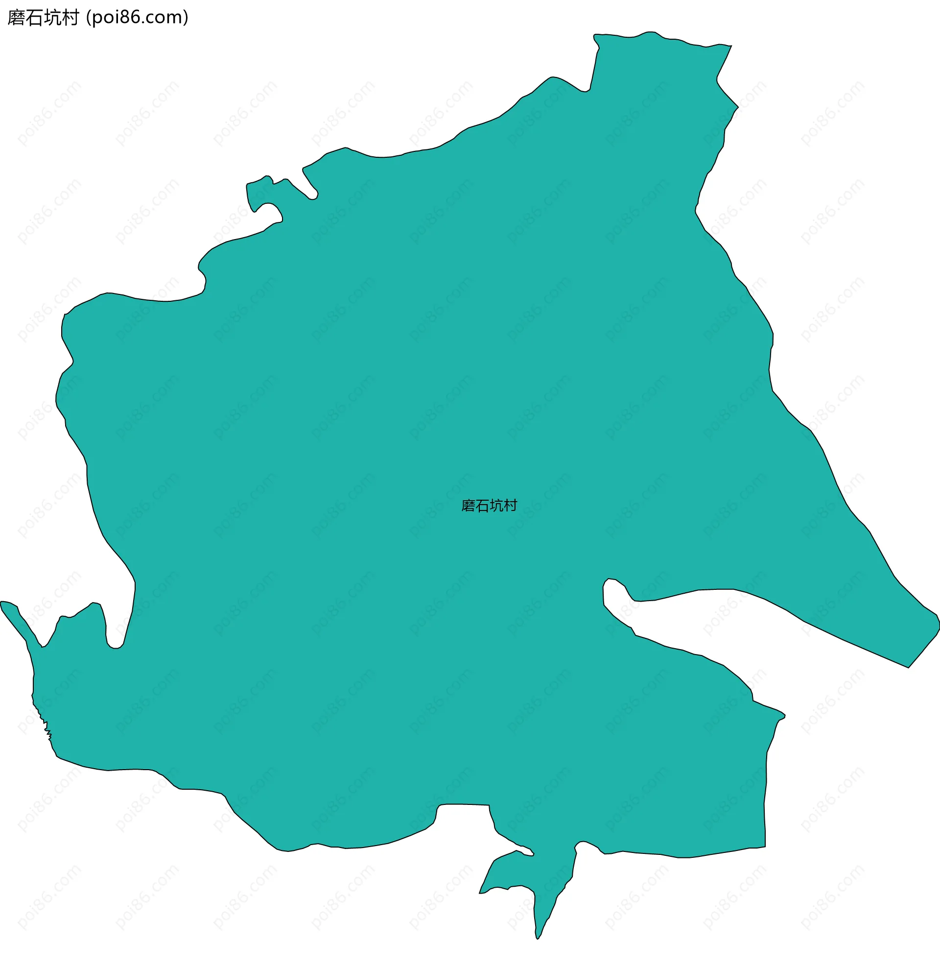 磨石坑村边界地图