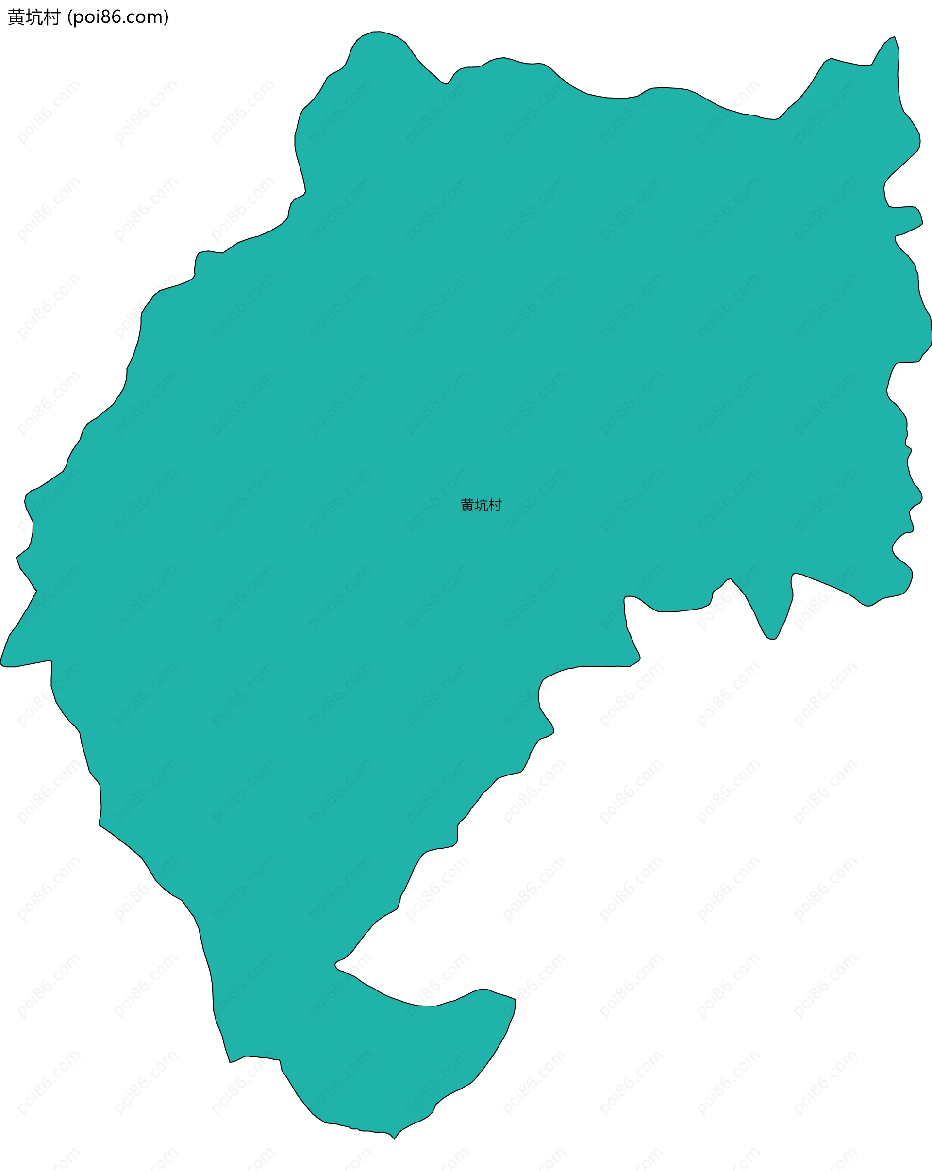 黄坑村边界地图