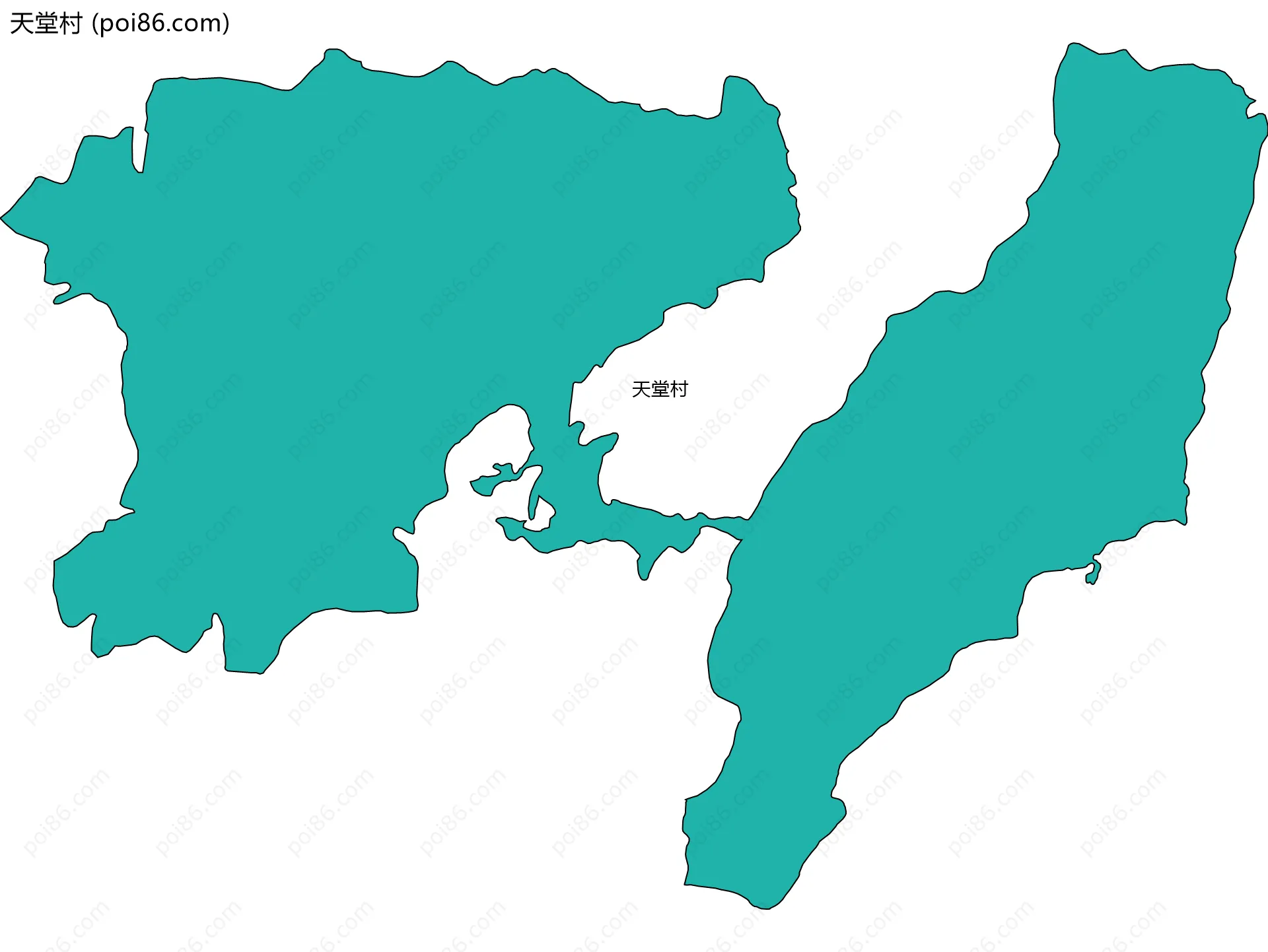 天堂村边界地图