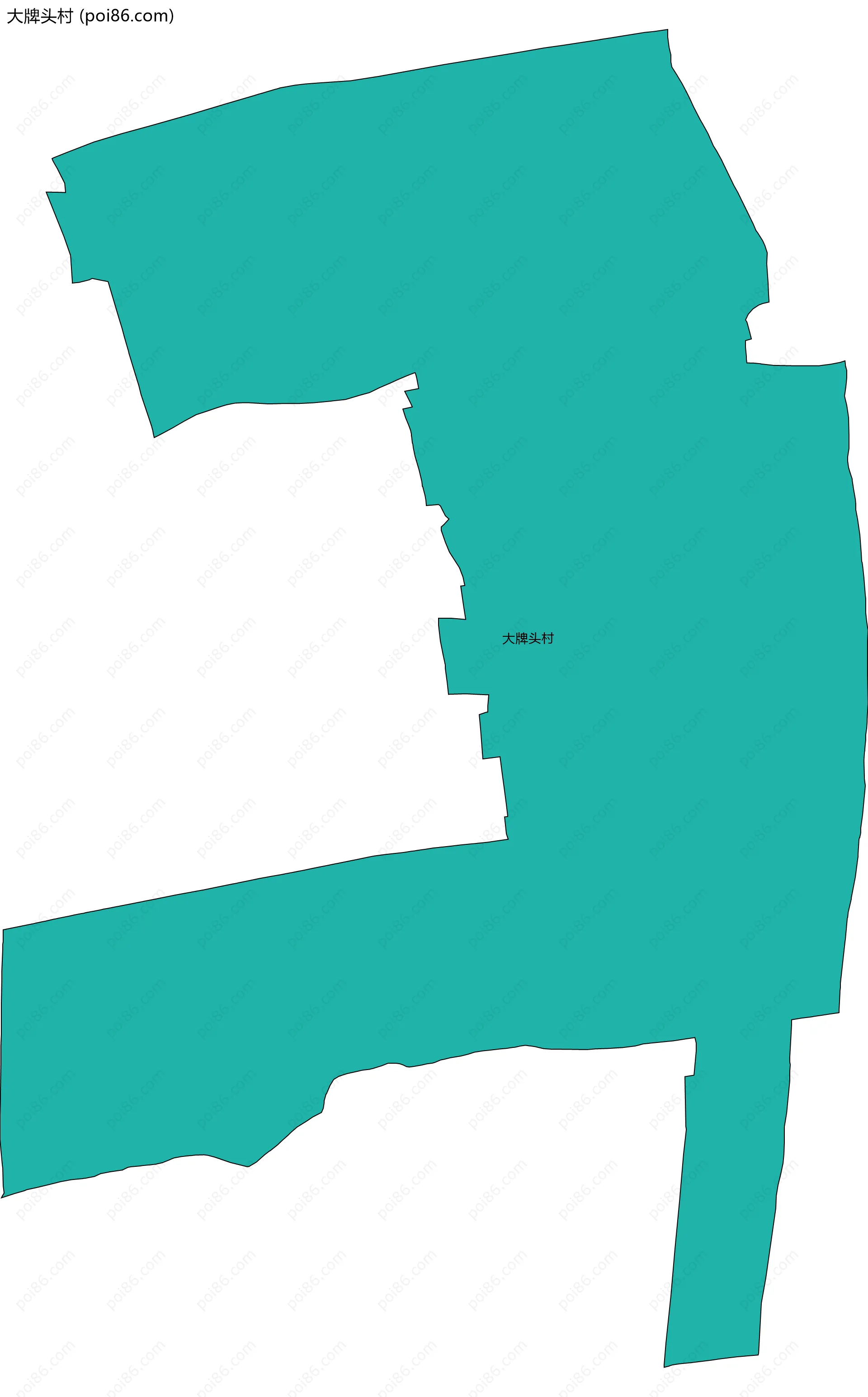 大牌头村边界地图