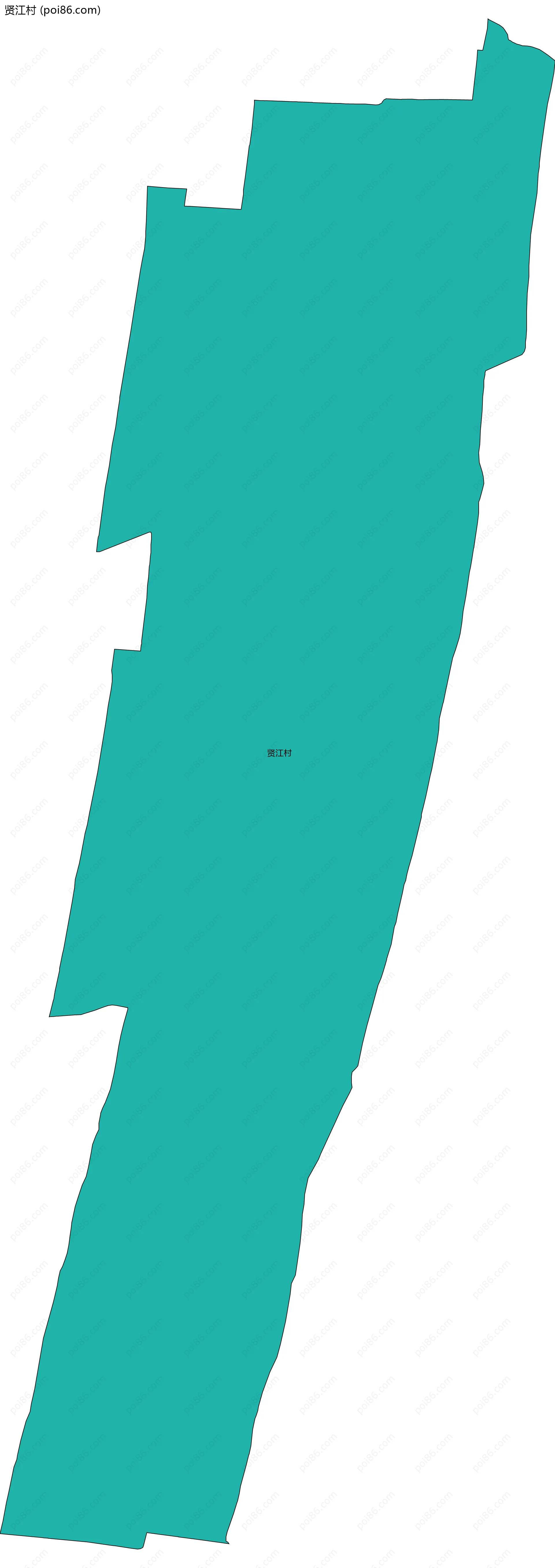 贤江村边界地图