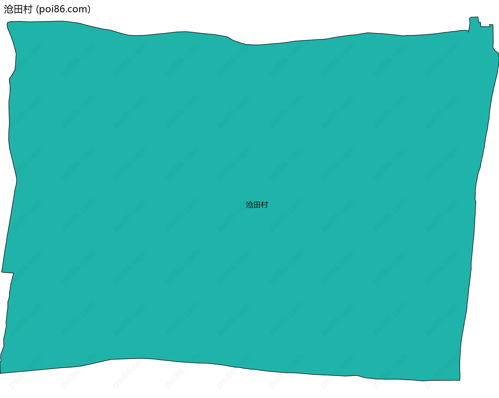 沧田村边界地图