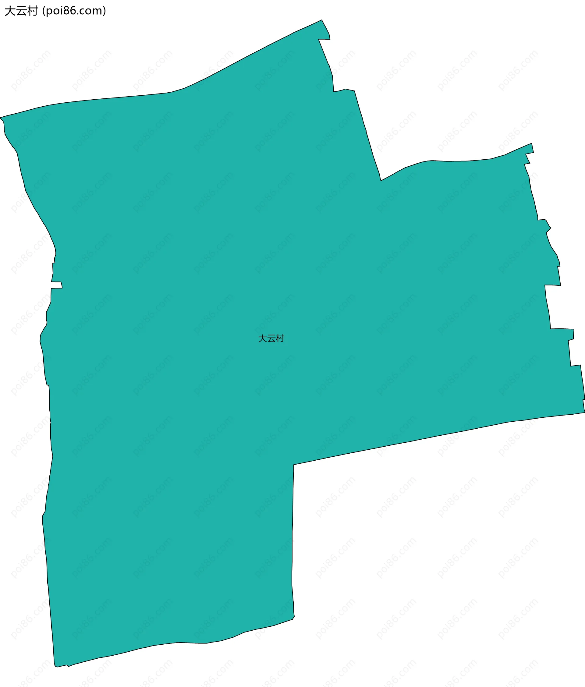 大云村边界地图