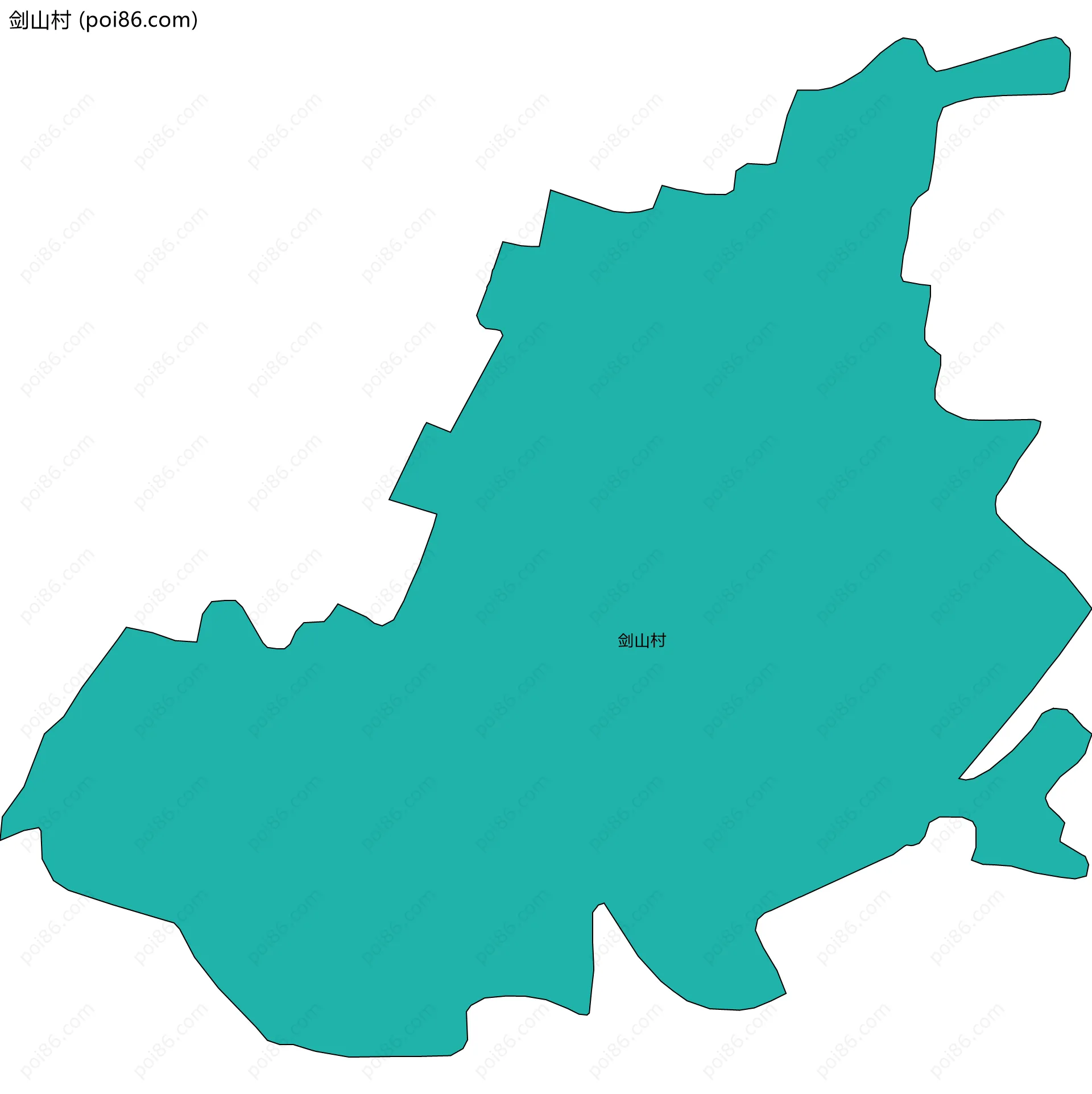 剑山村边界地图