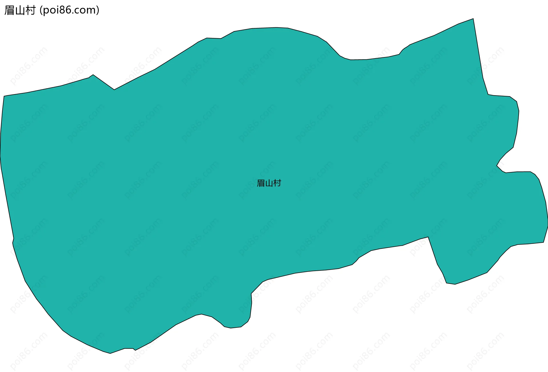 眉山村边界地图