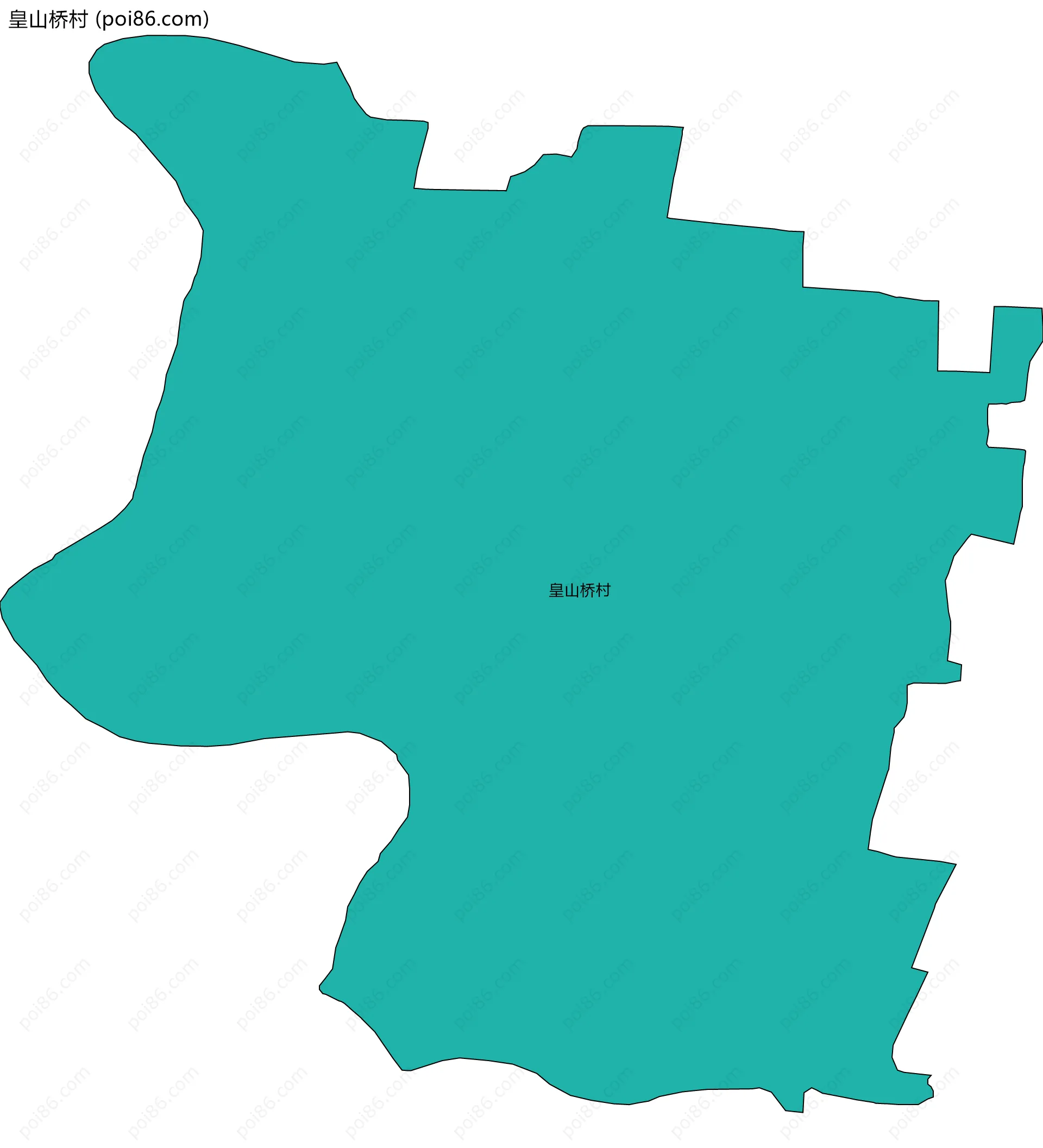 皇山桥村边界地图