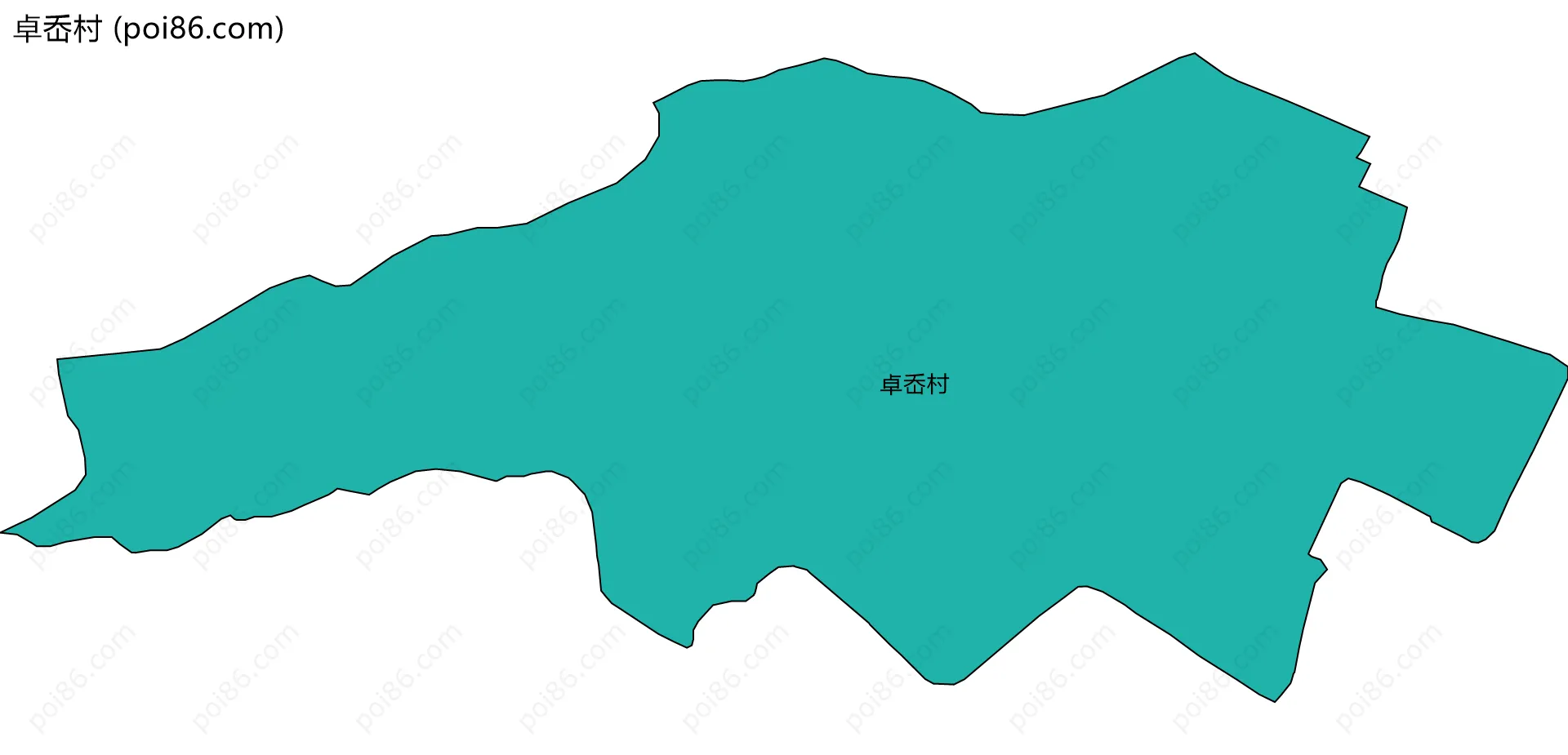 卓岙村边界地图