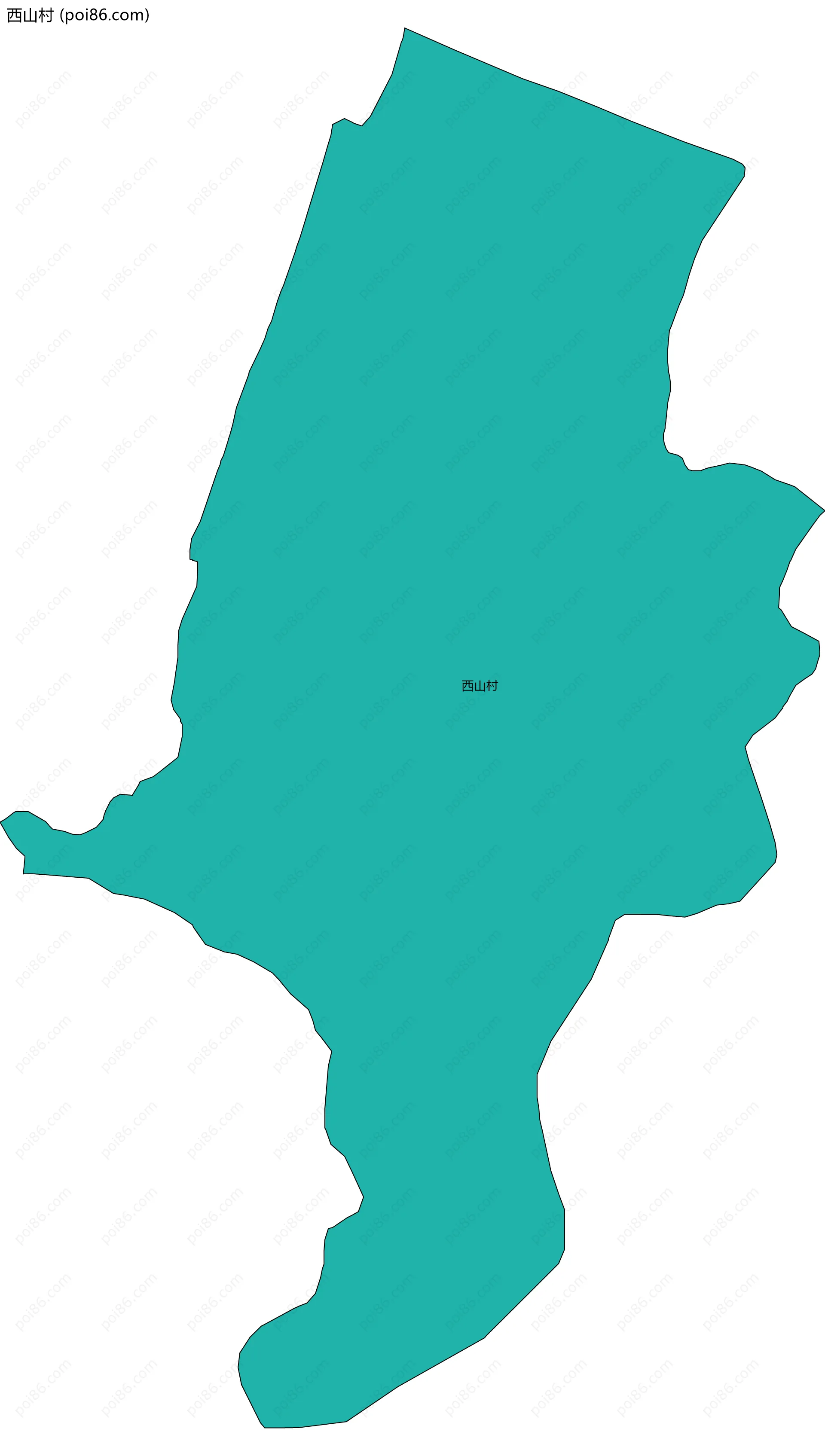 西山村边界地图