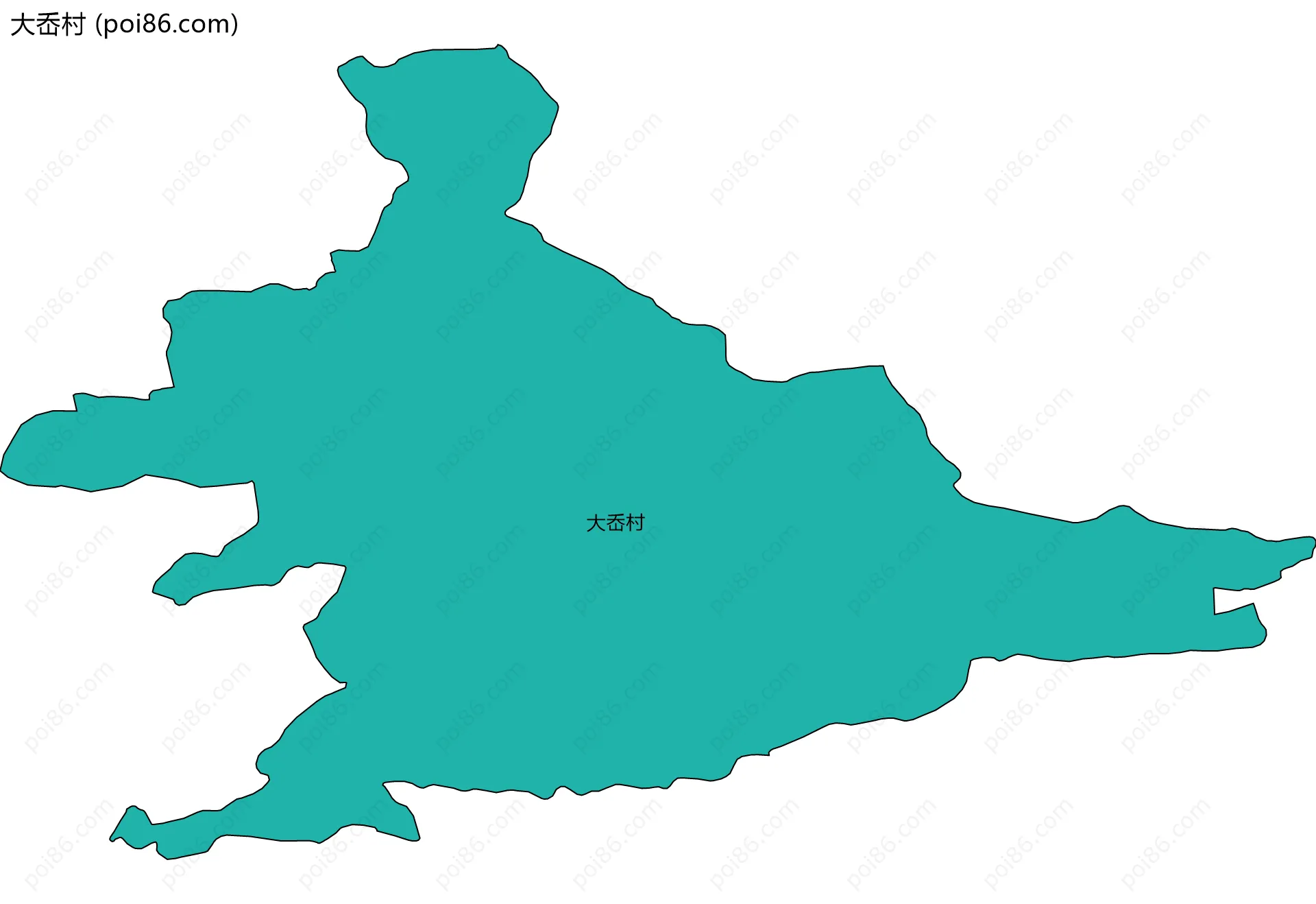 大岙村边界地图