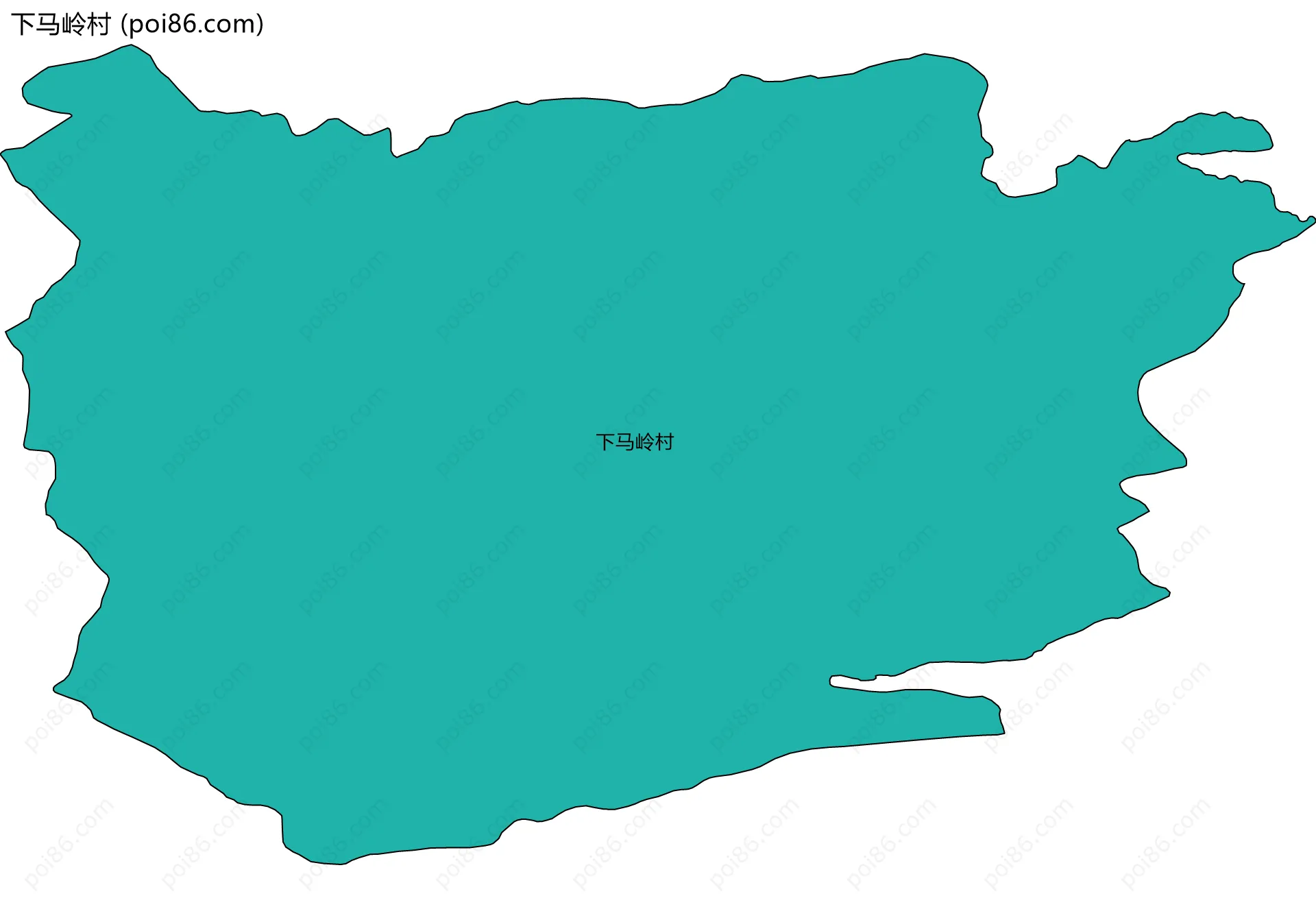 下马岭村边界地图