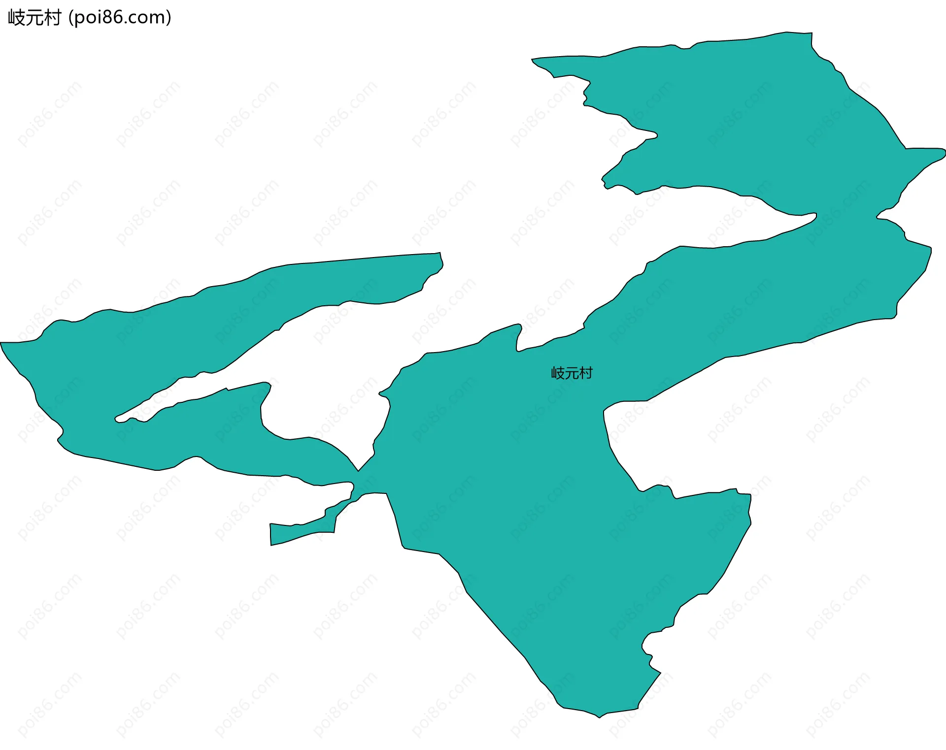 岐元村边界地图