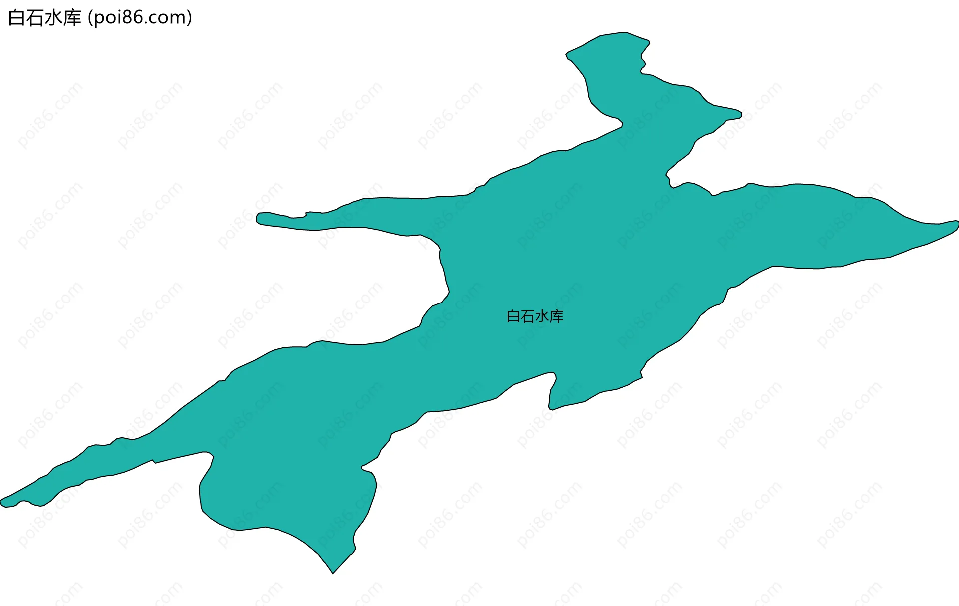 白石水库边界地图