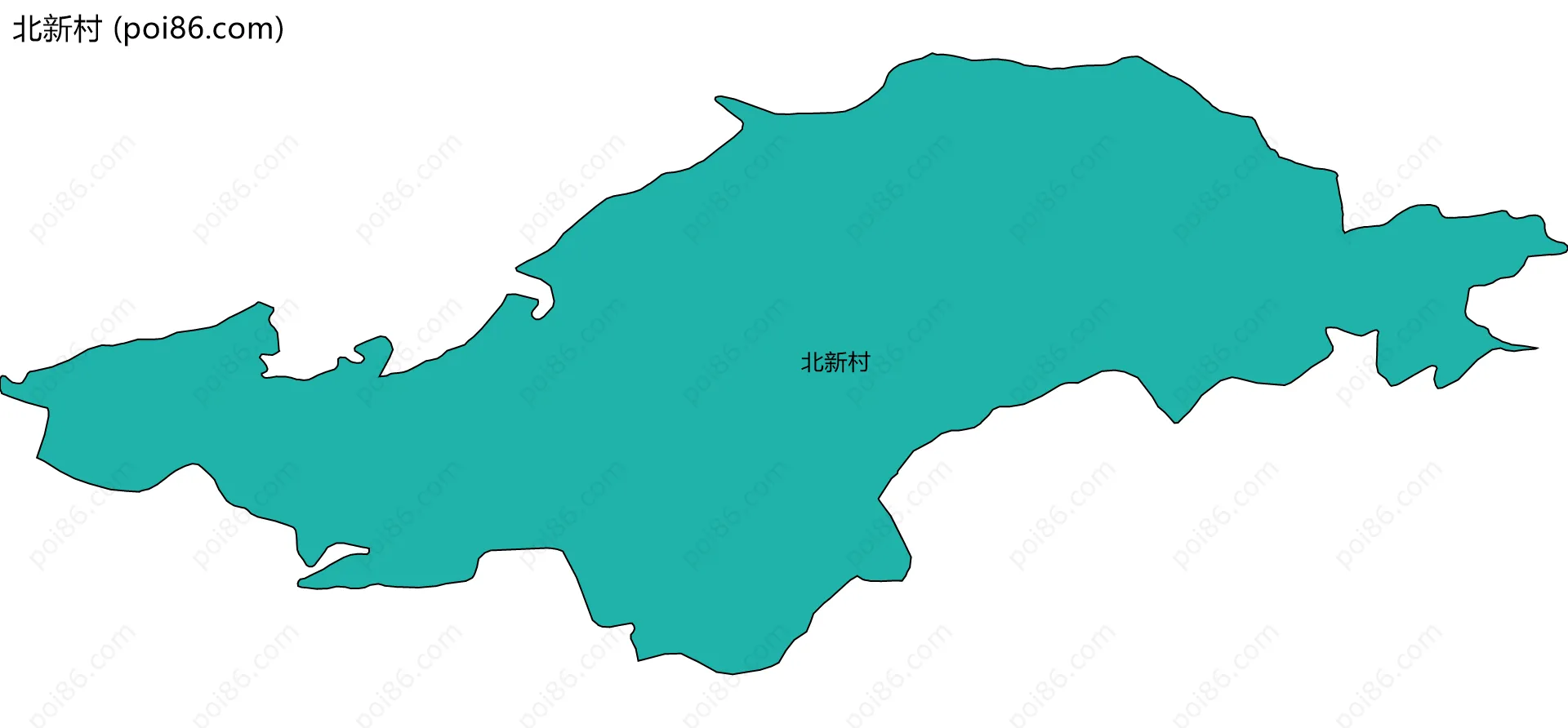 北新村边界地图