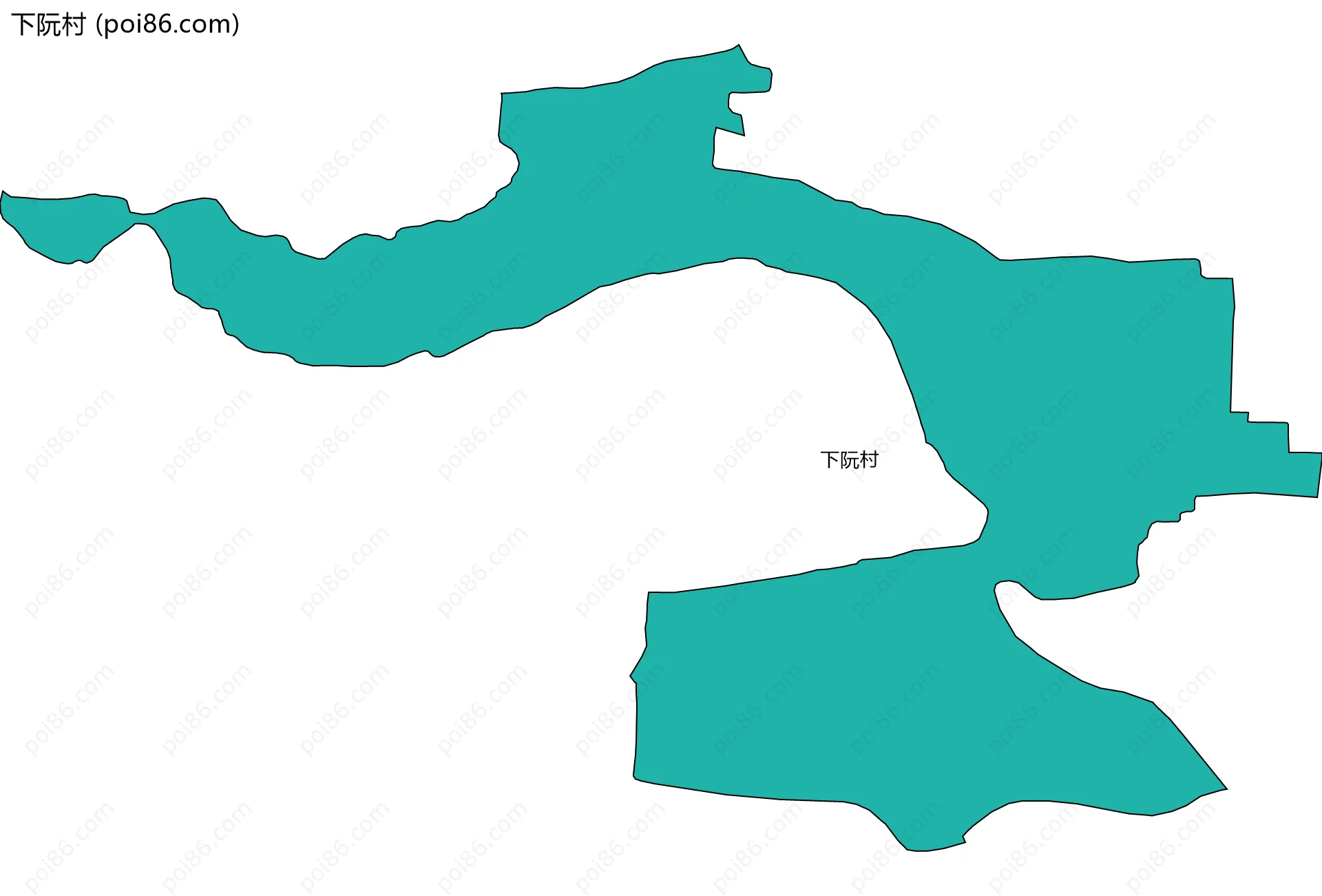 下阮村边界地图