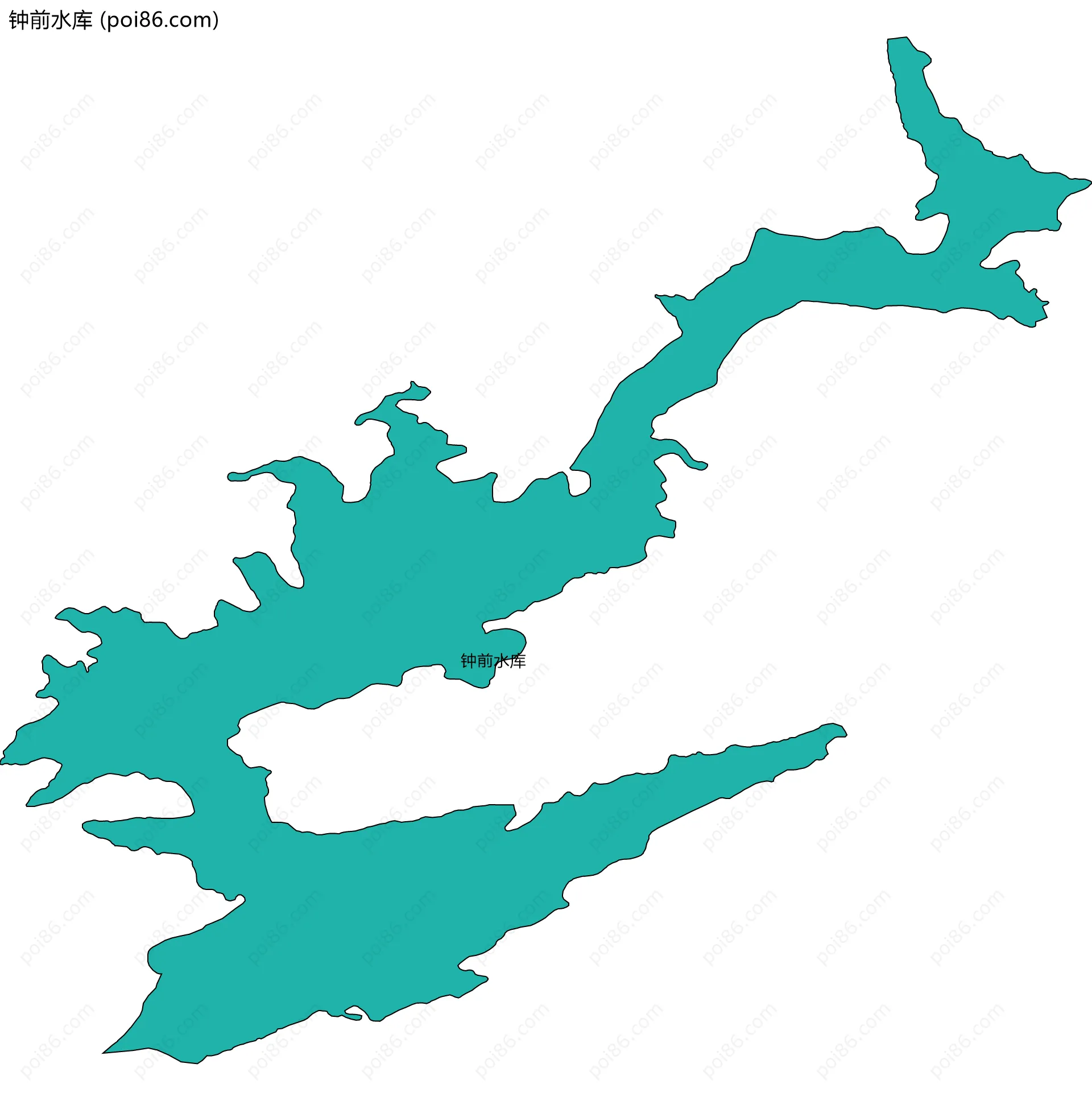 钟前水库边界地图