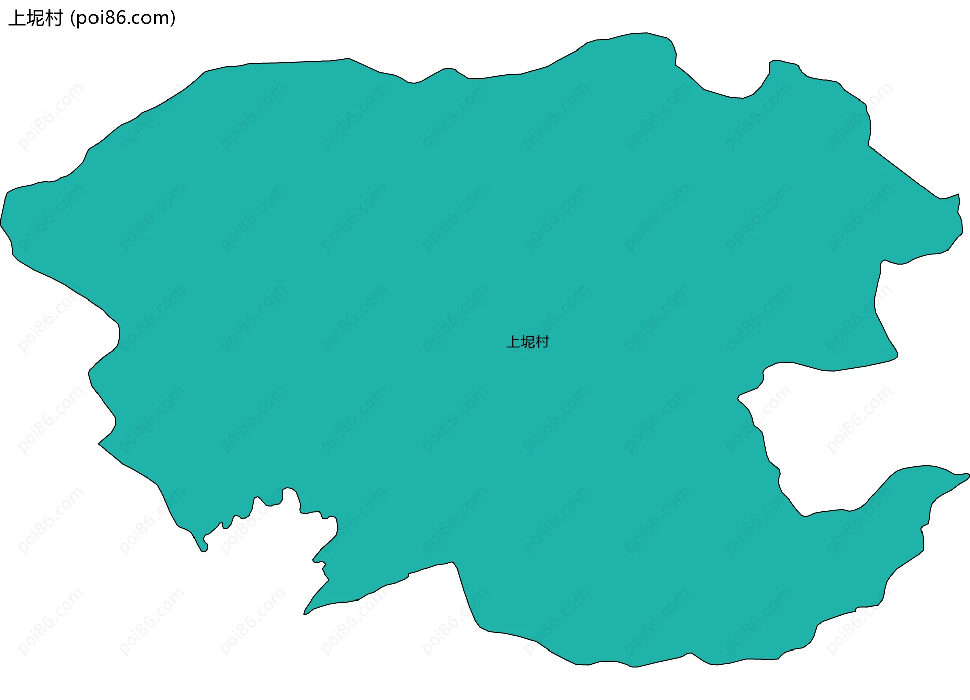上坭村边界地图