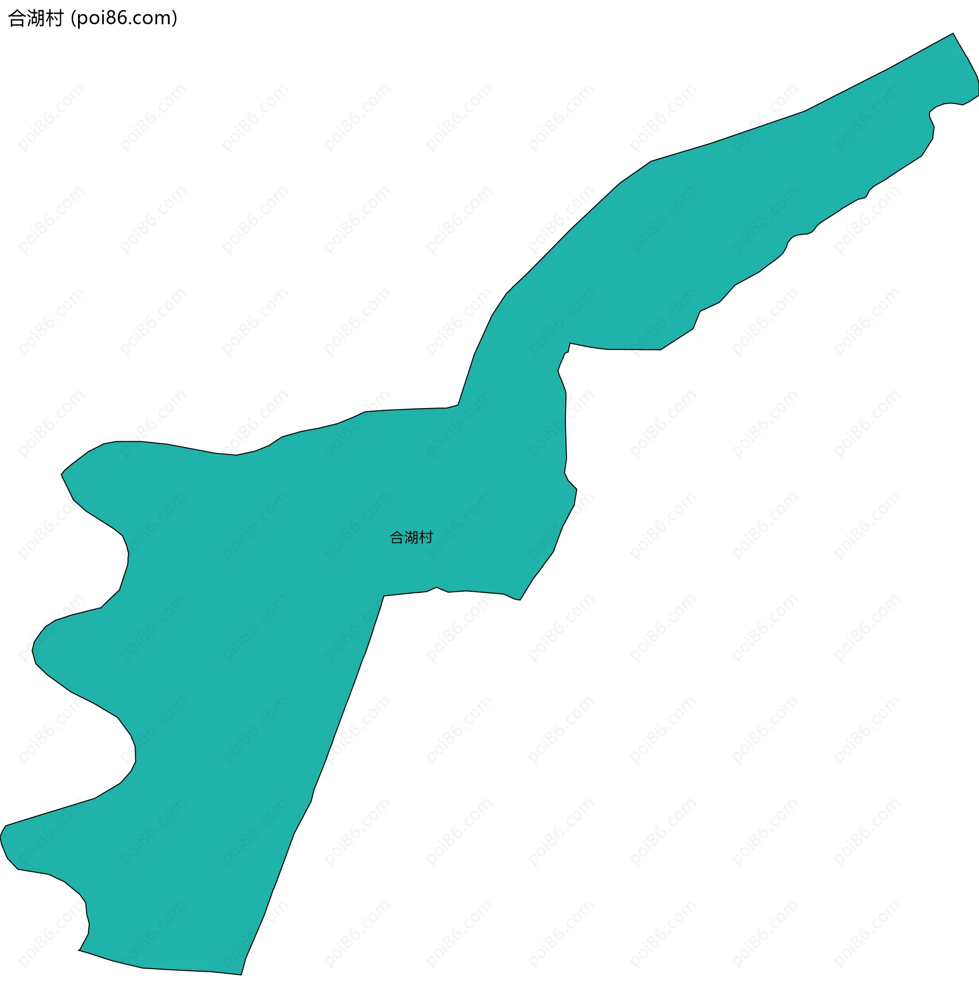 合湖村边界地图