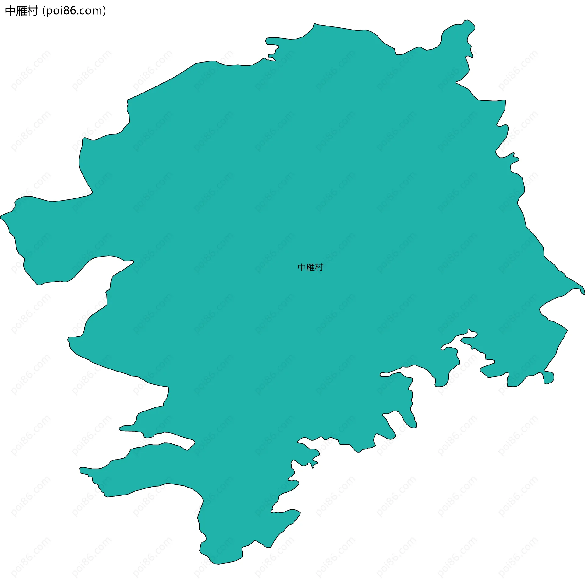 中雁村边界地图