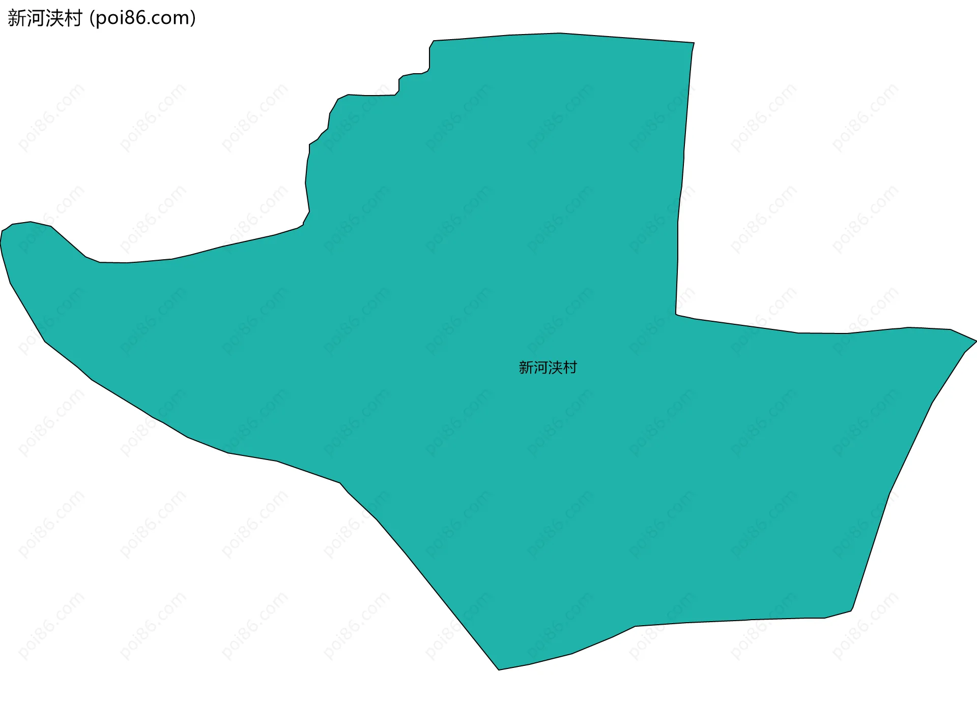 新河浃村边界地图