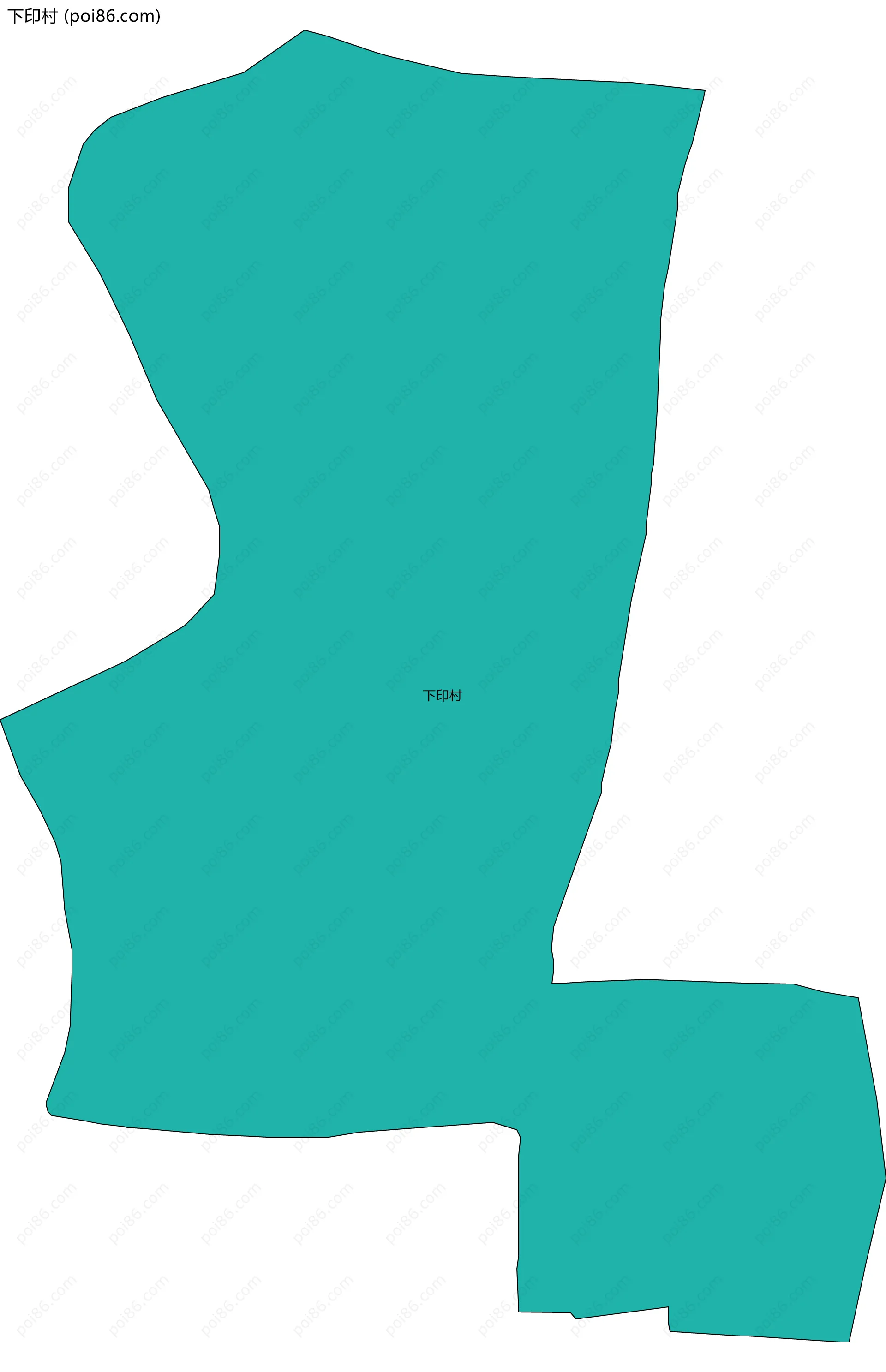 下印村边界地图