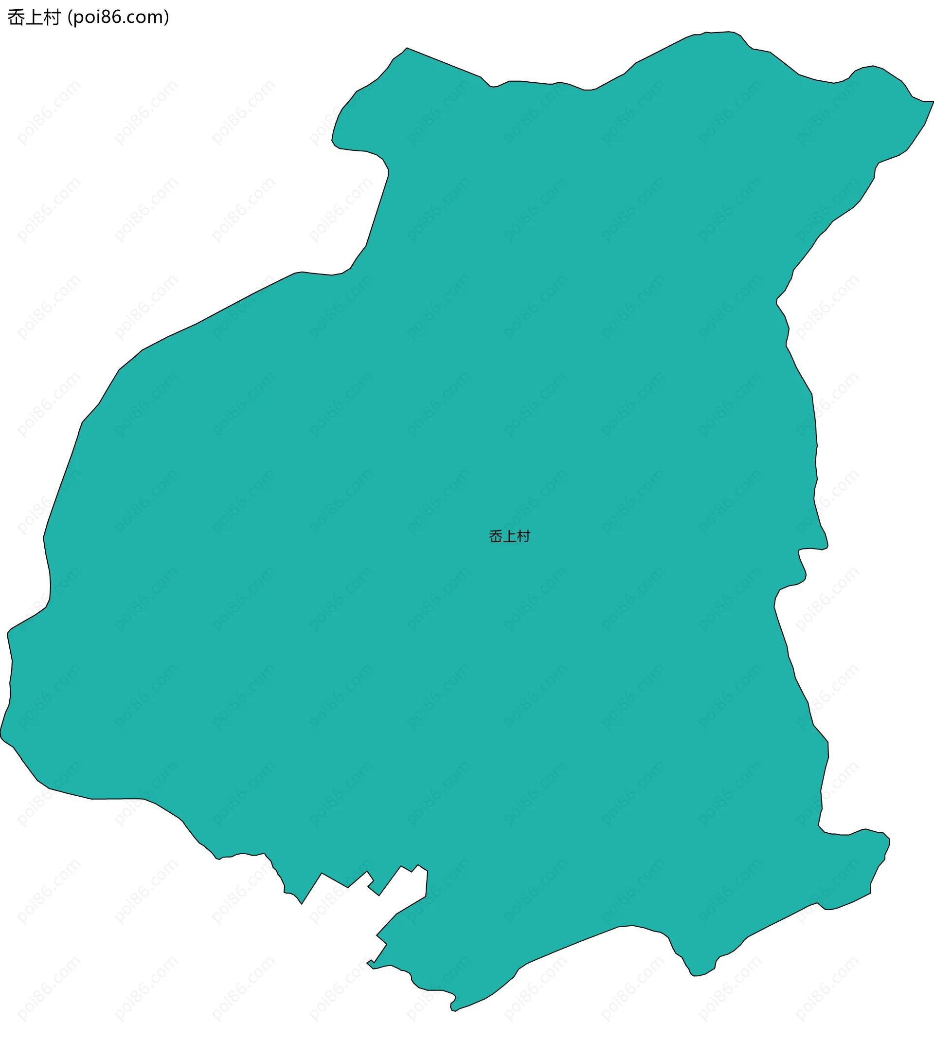 岙上村边界地图