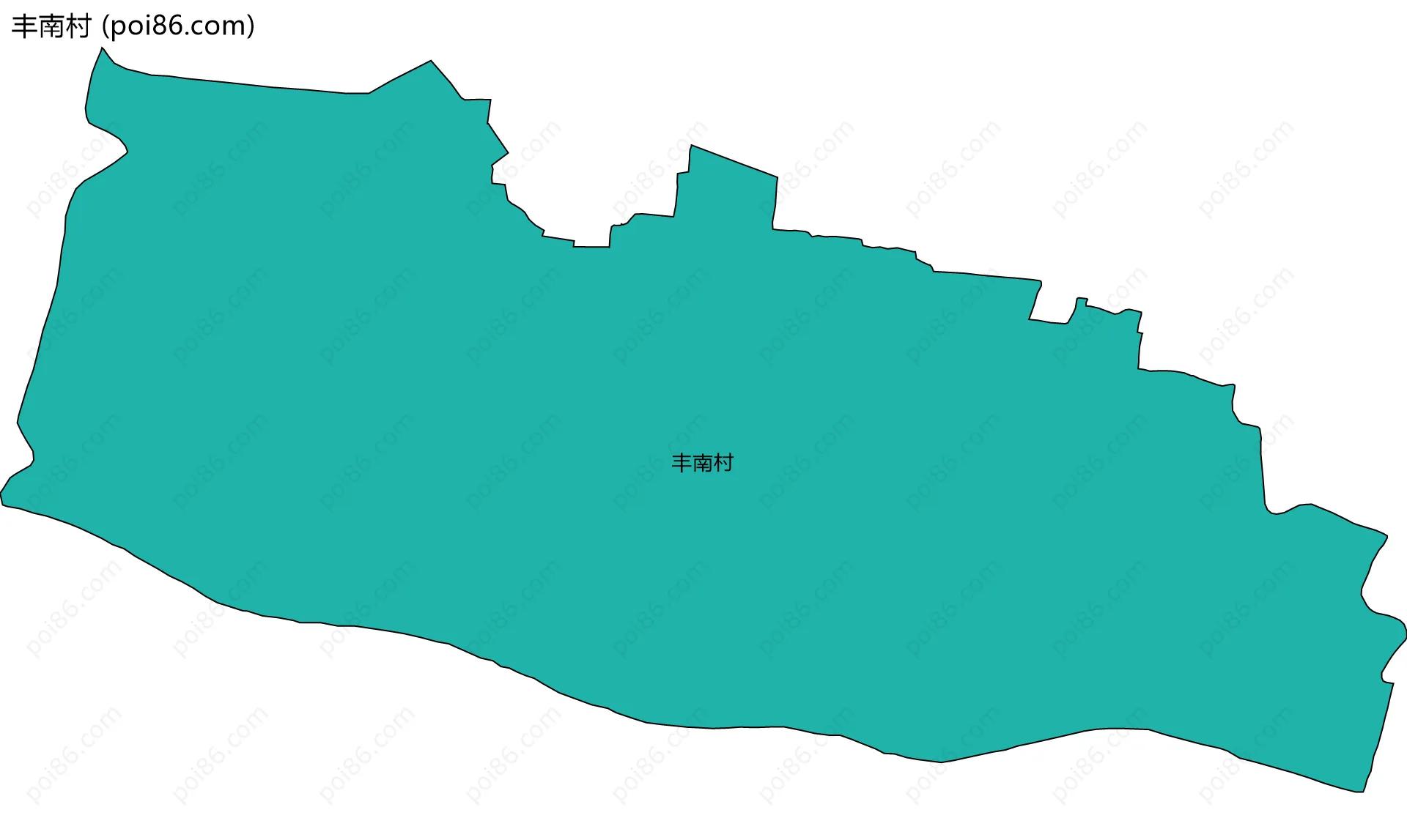 丰南村边界地图