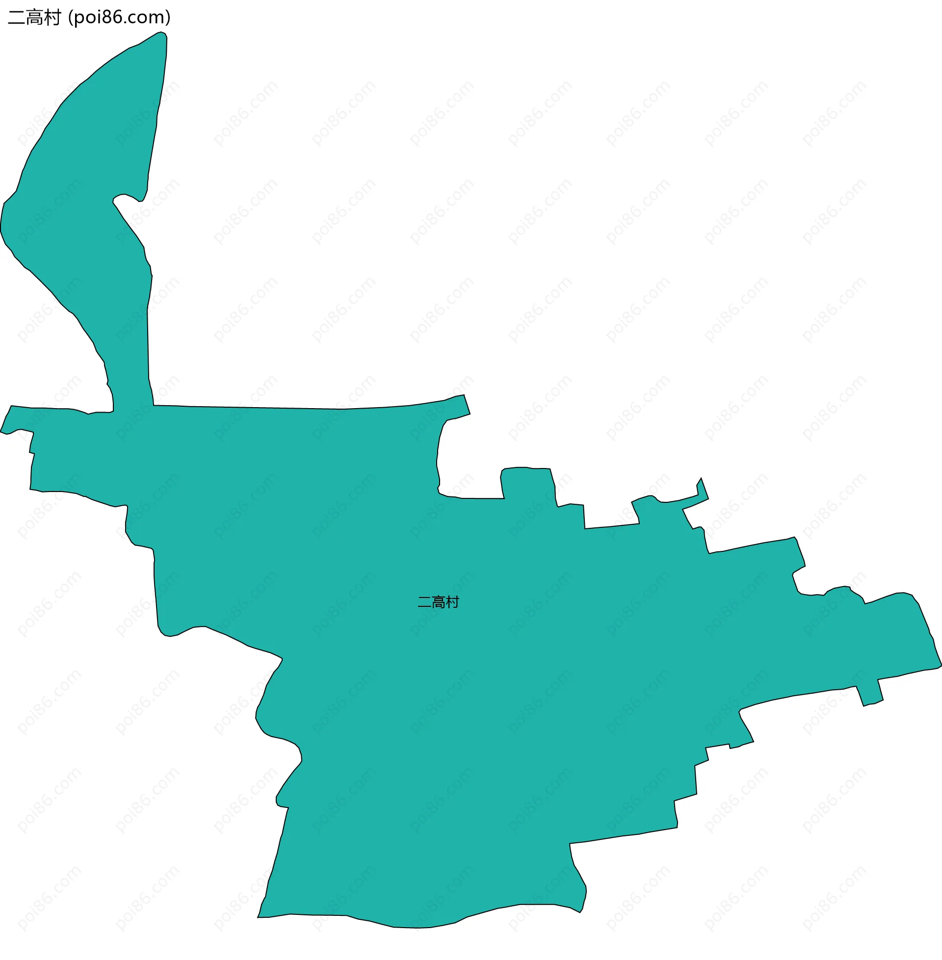 二高村边界地图